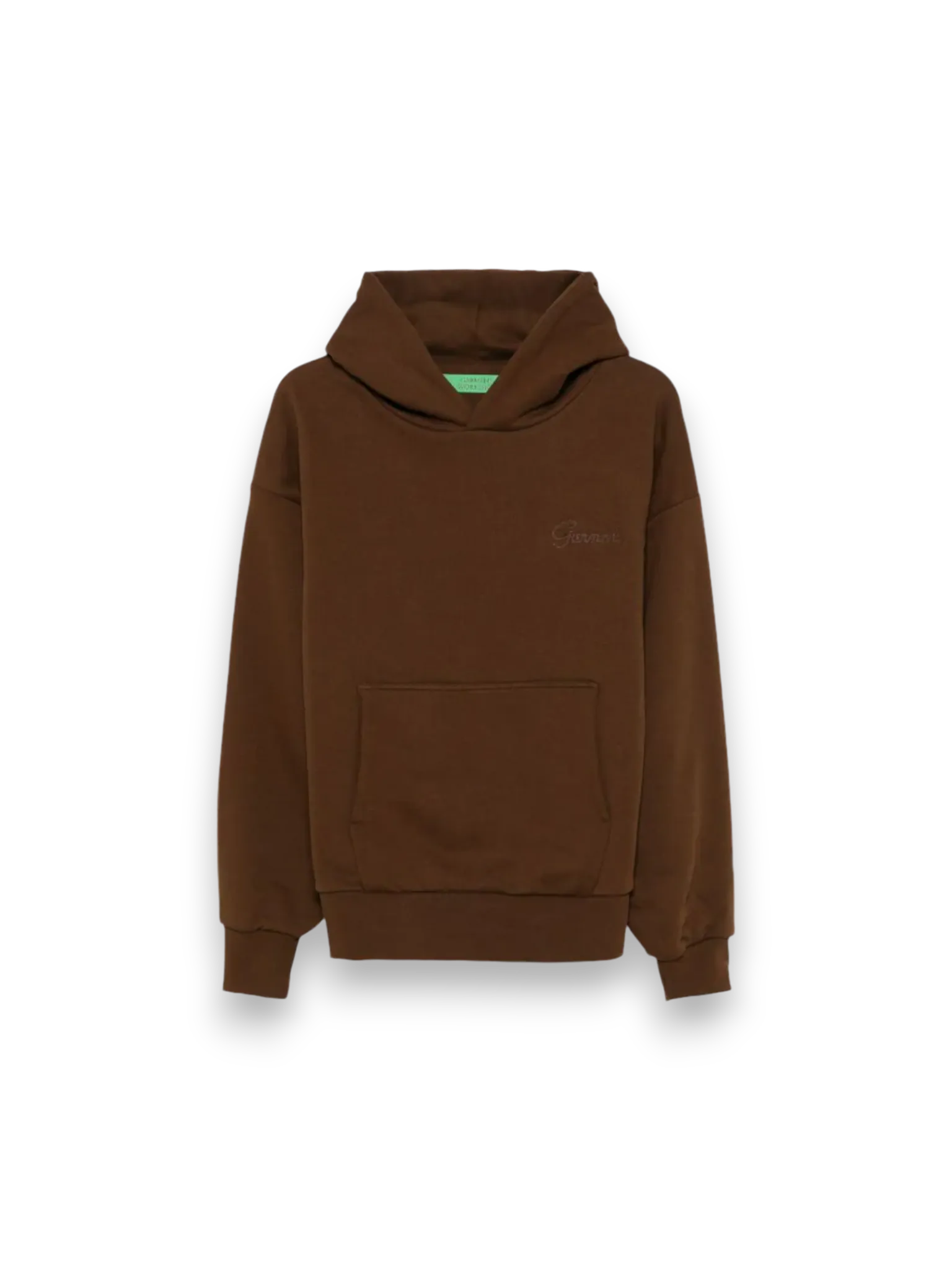 Garment Workshop Single Layer Hoodie with Lettering Embroidery