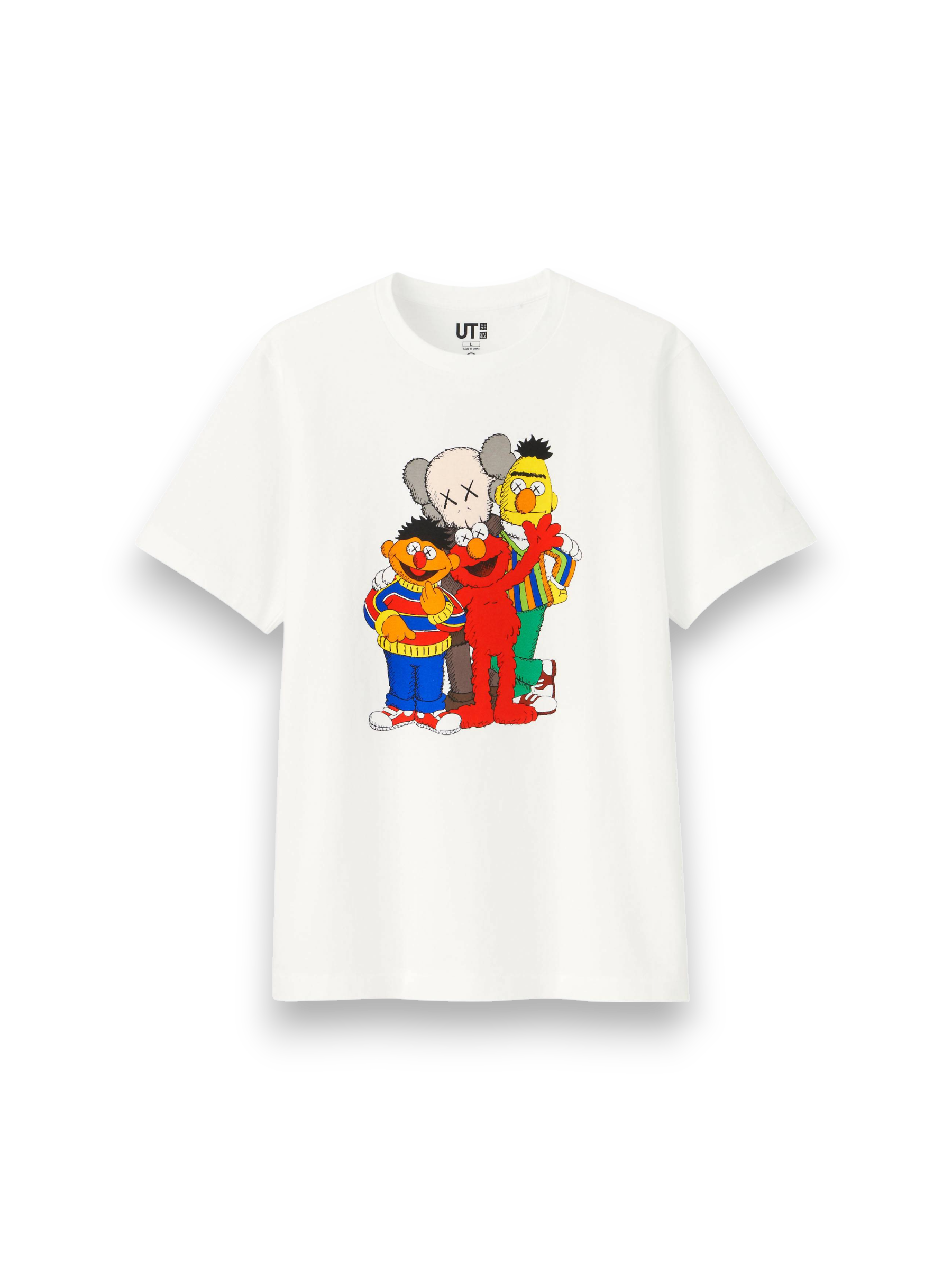 KAWS x Uniqlo x Sesame Street Group Tee (Asia Sizing) White