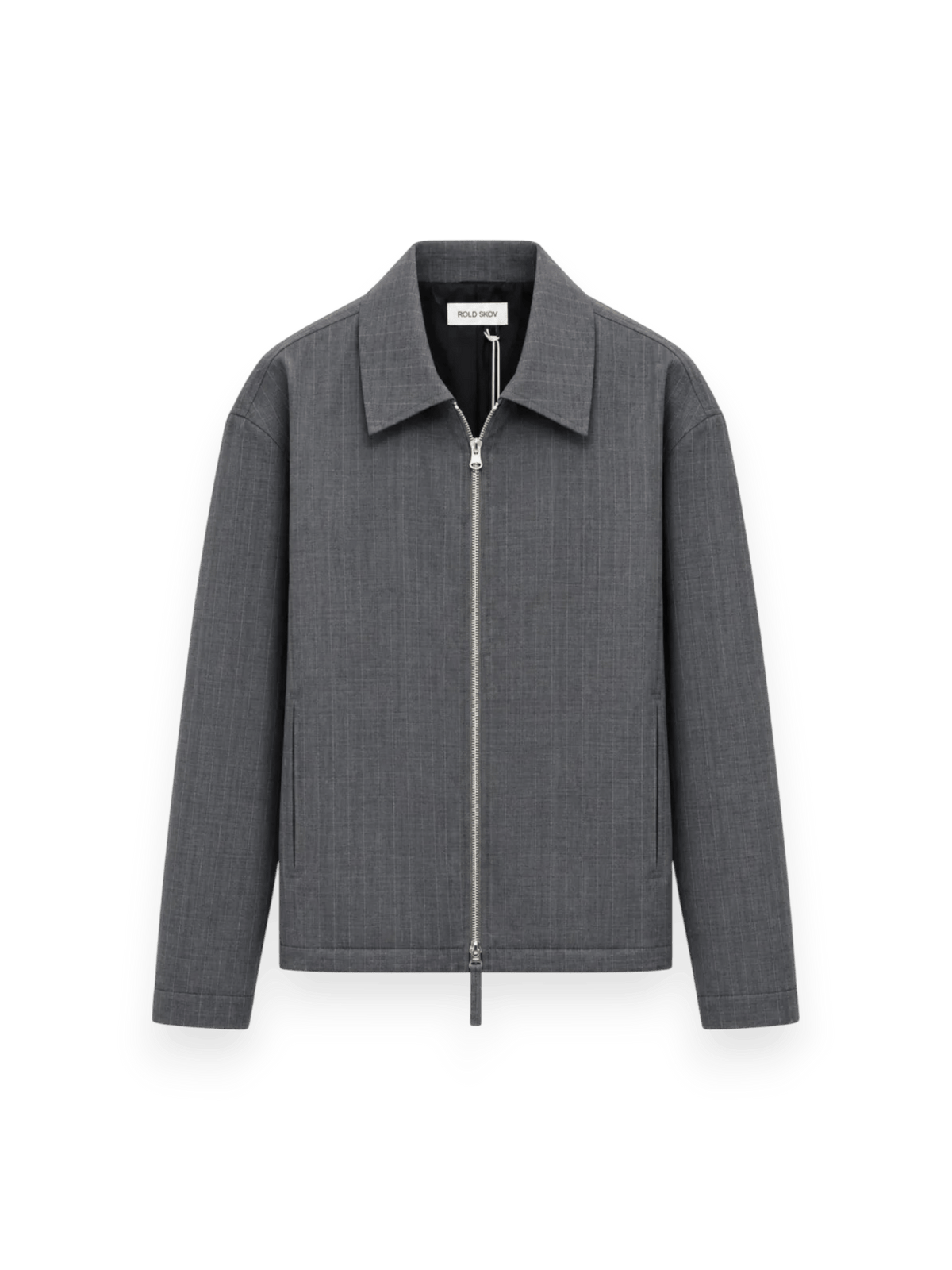Rold Skov Zip Up Slim Shirt Stripes