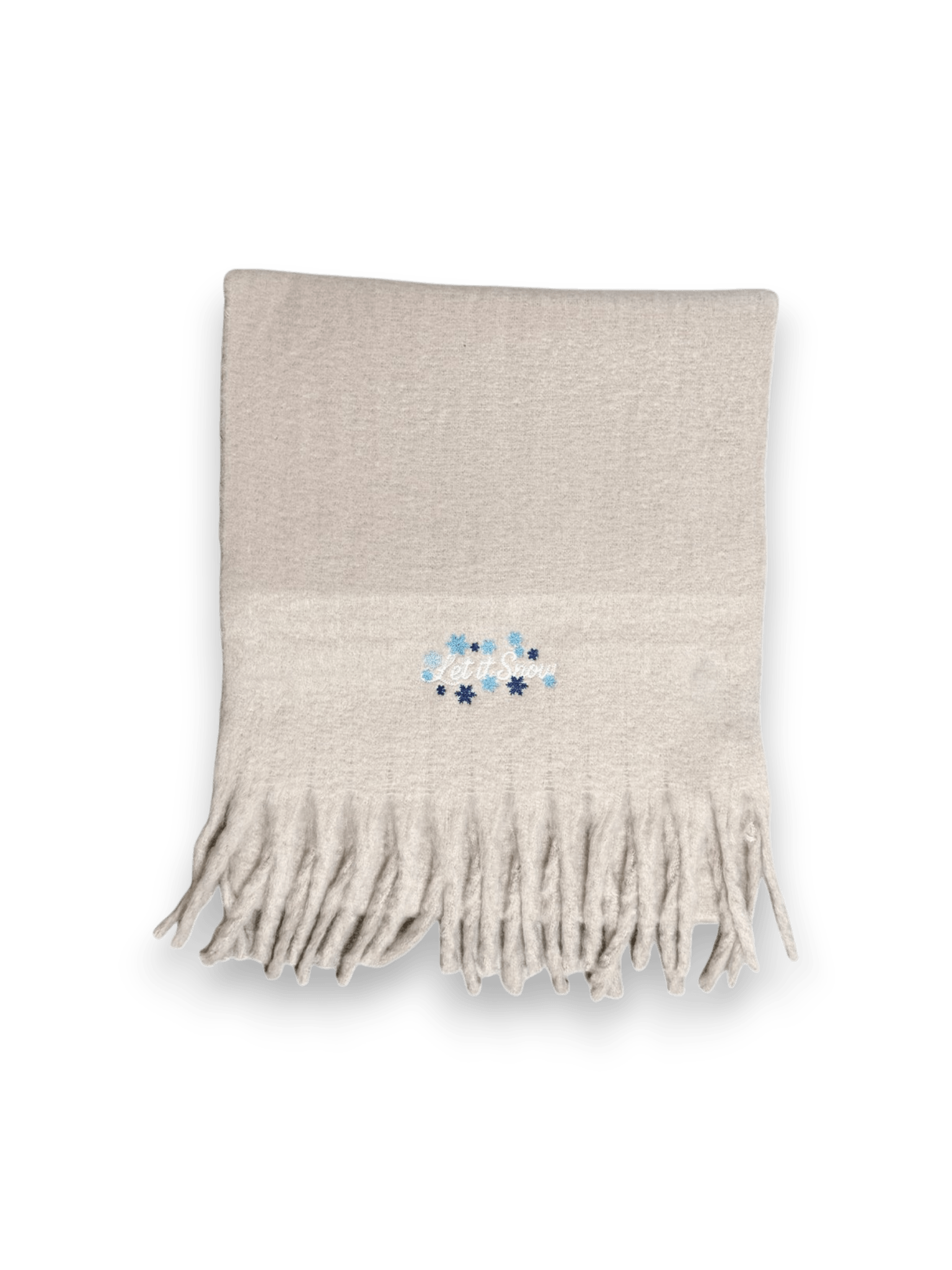 Alessio Giffi "Let It Snow” Scarf – Off White