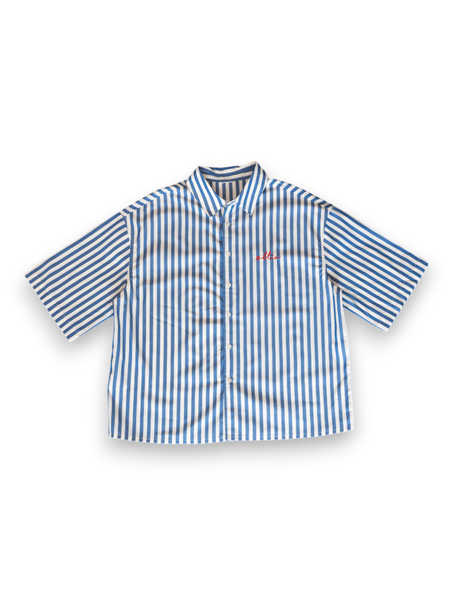 Estate al Forte blue & white stripes Short Sleeve Shirt