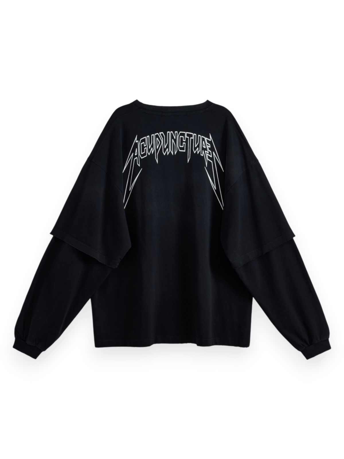 Acupuncture Metal Long Sleeve Washed Black