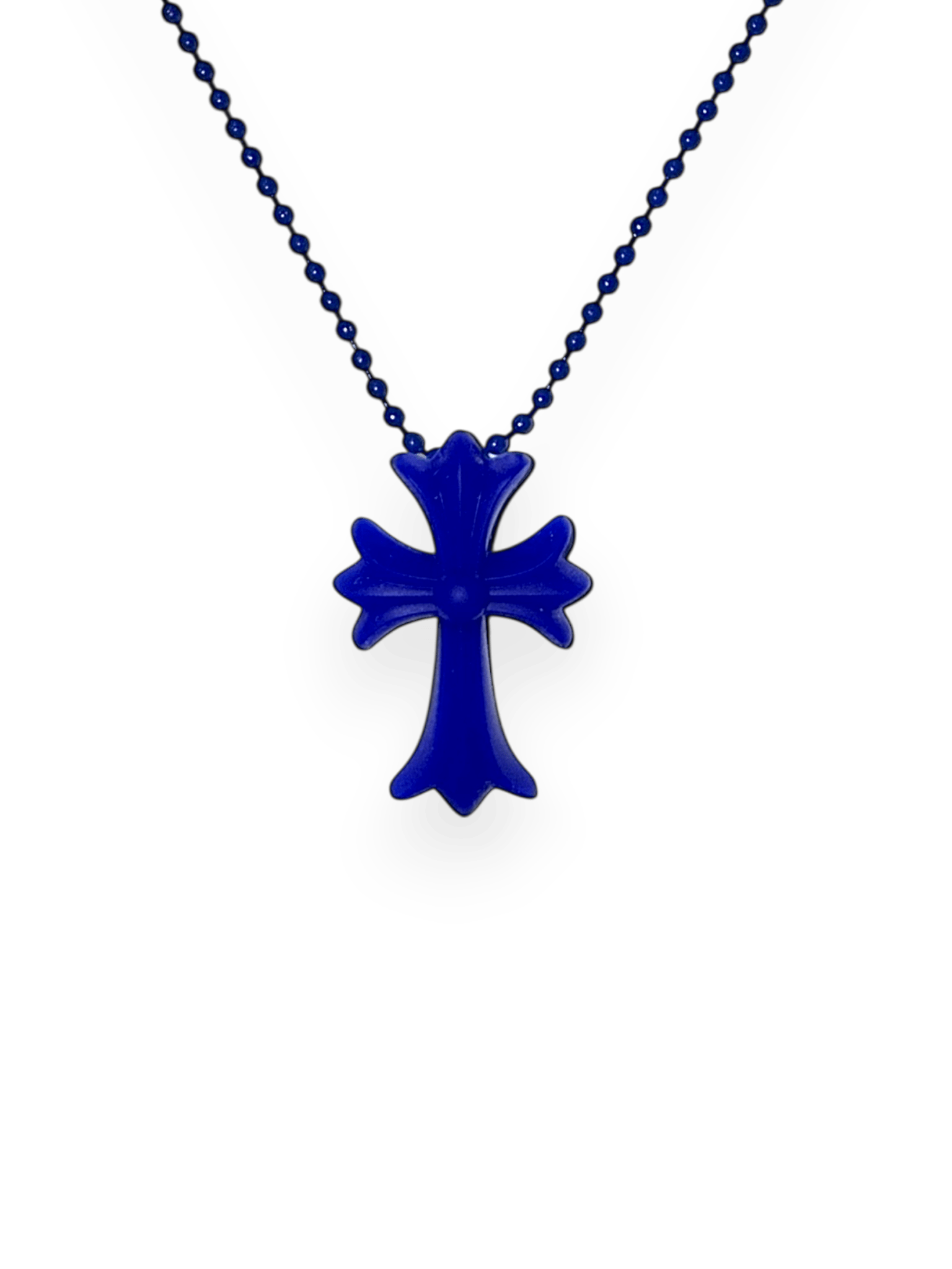 Chrome Hearts Cross Blue Silicon Ball Chain