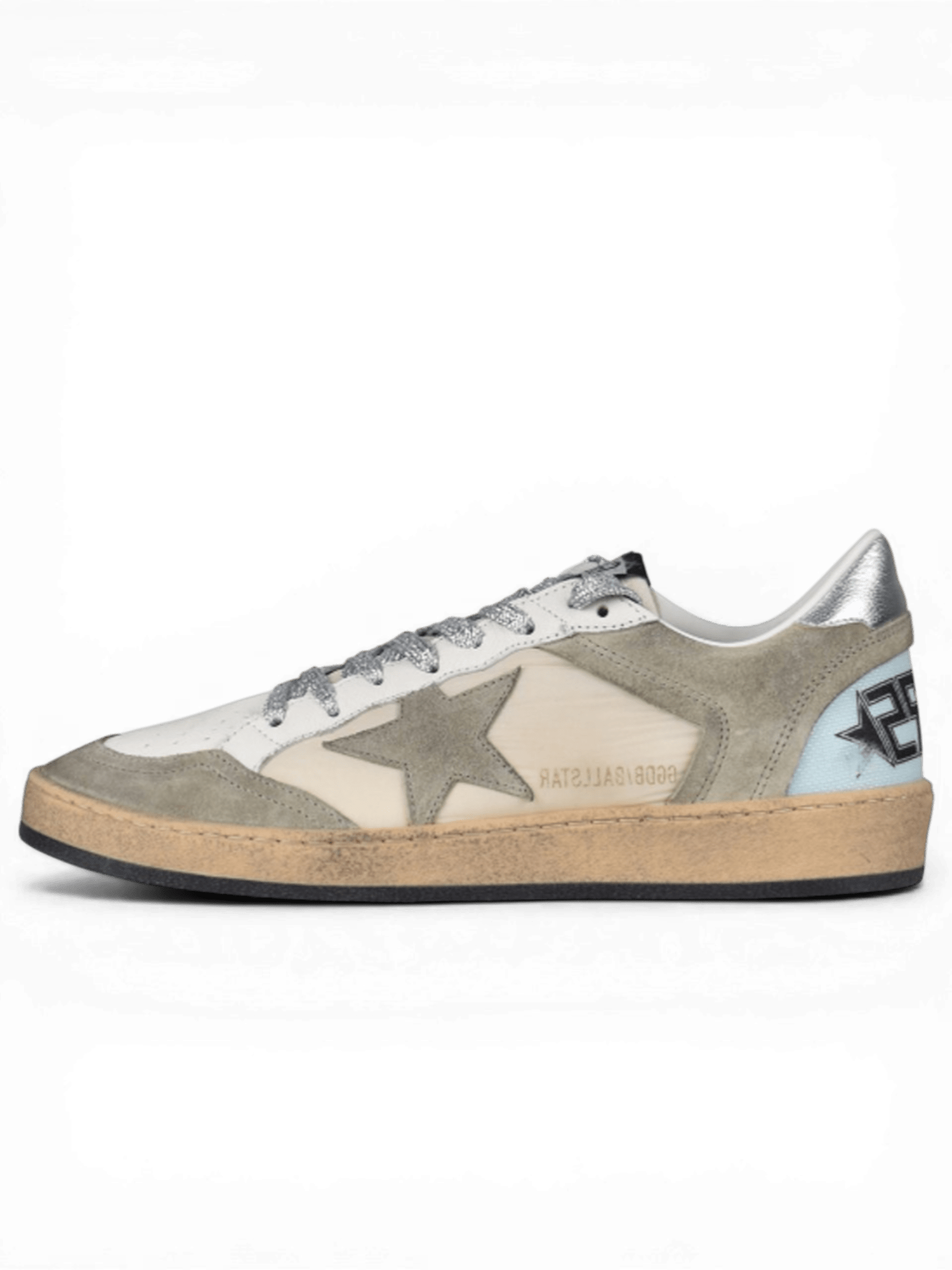 Golden Goose Ball-Star Vintage Leather Beige/Taupe/Silver