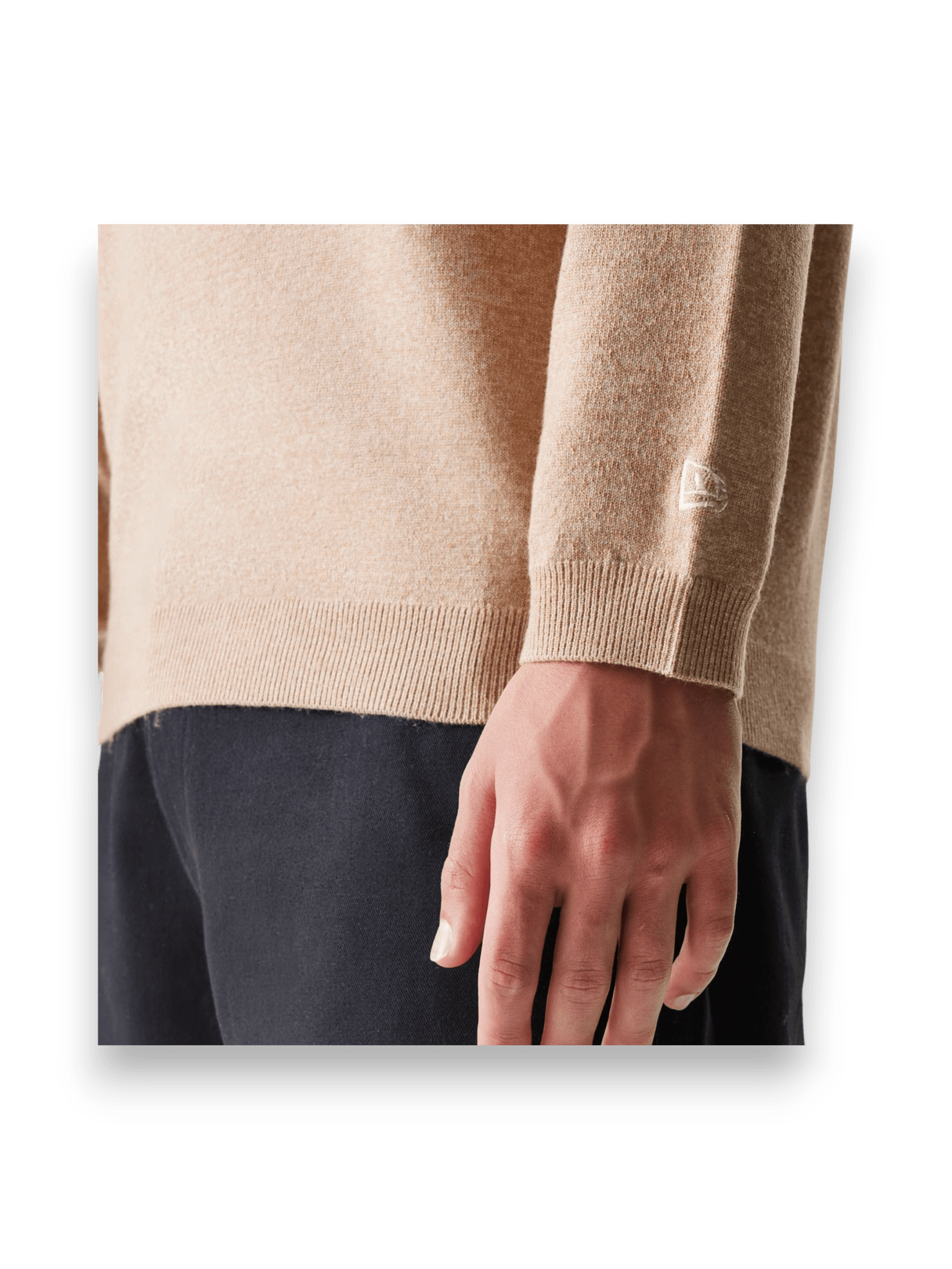 New Era Essential Flag Light Beige Knitted Sweater