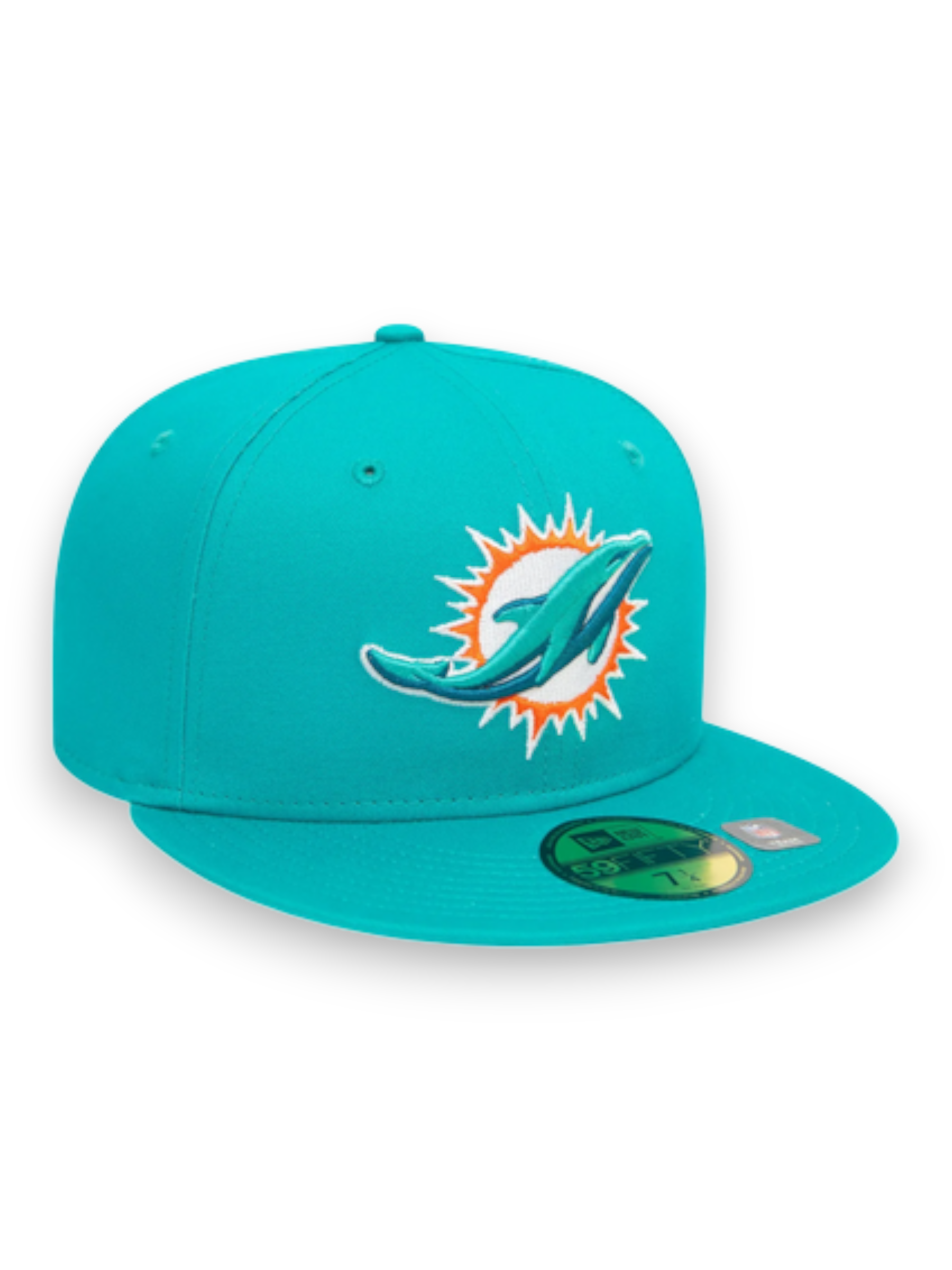 New Era Miami Dolphins NFL Official Team Colours Turquoise 59FIFTY Fitted Cap