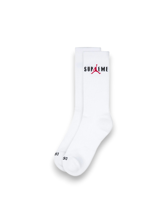 Supreme Jordan Crew Socks White