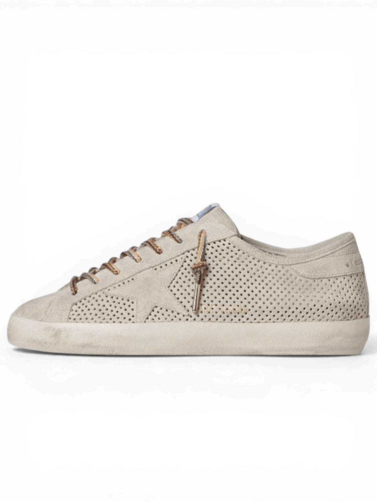 Golden Goose Super-Star Forated Suede Grey
