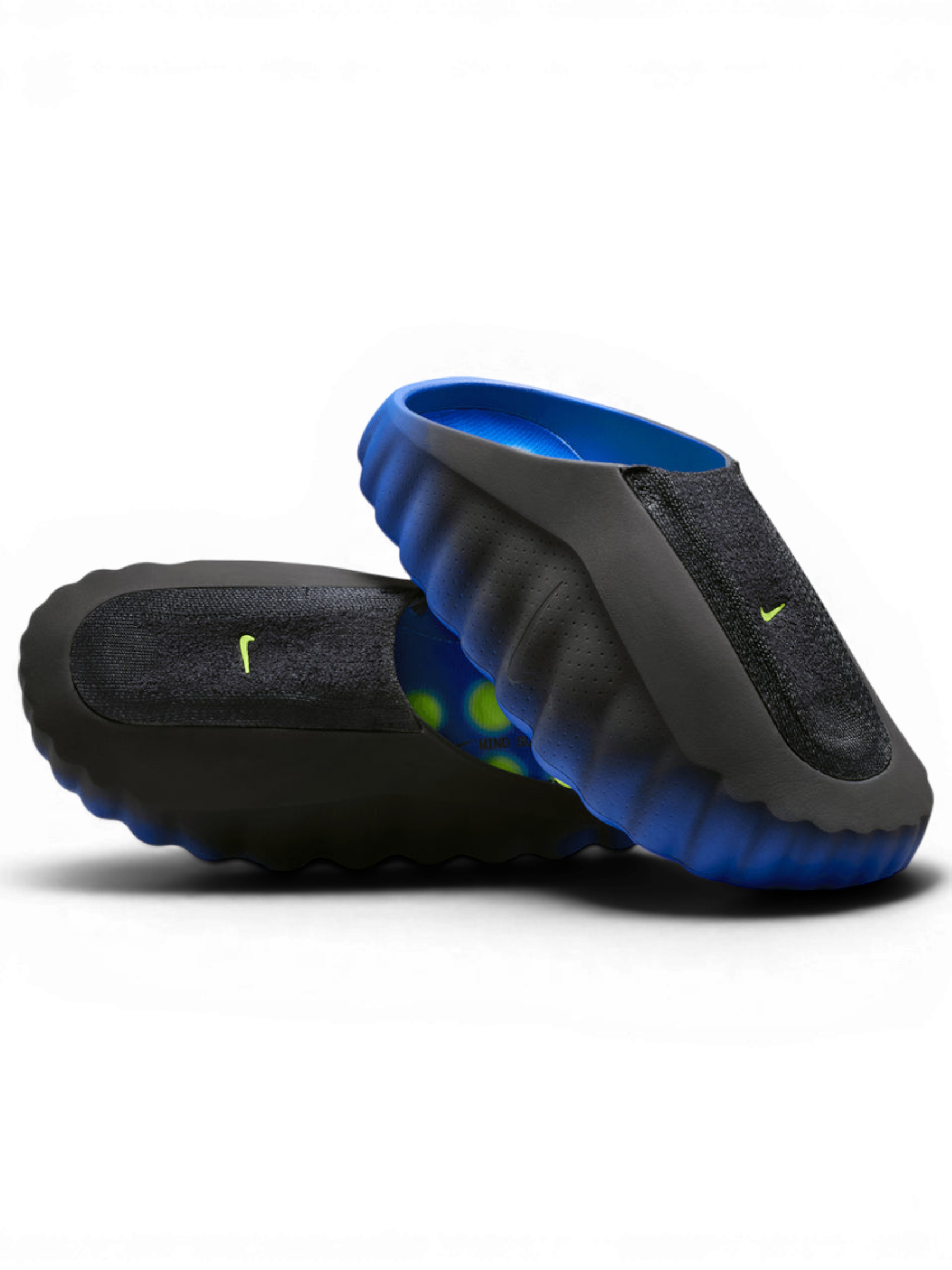 Nike Mind 001 Flyknit Slide Hyper Royal Black