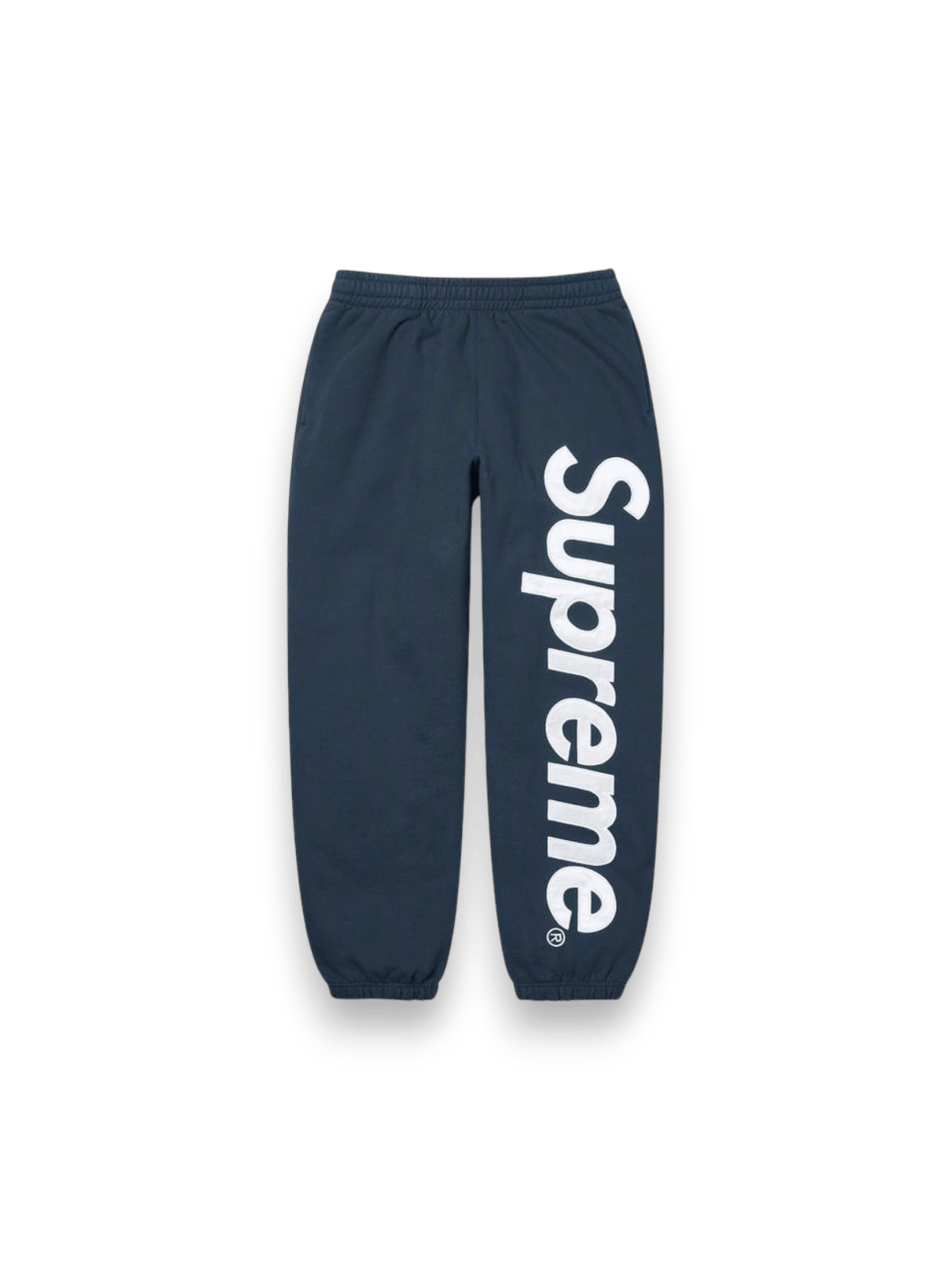 Supreme Appliquè Satin Sweatpant Navy