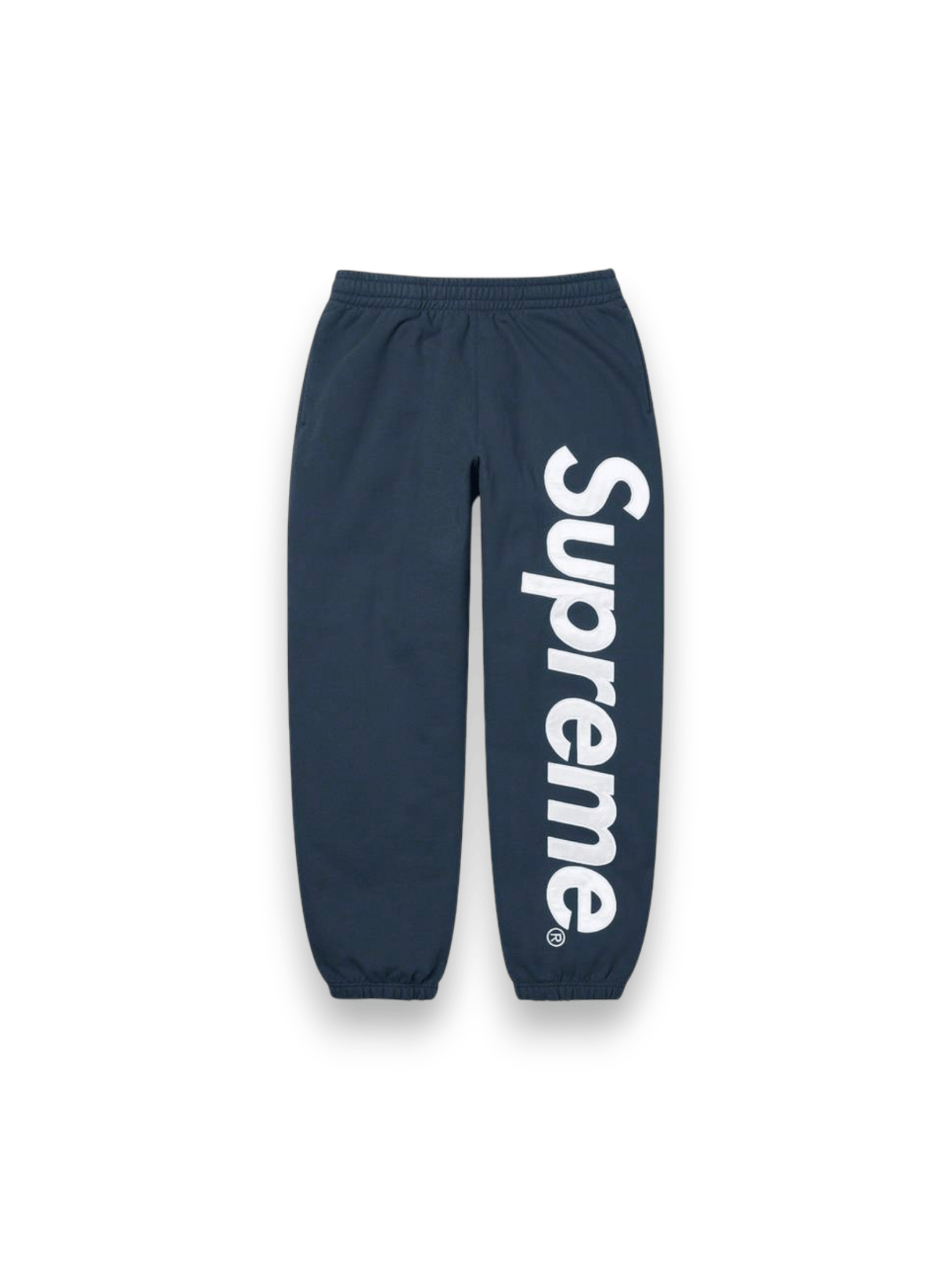 Supreme Appliquè Satin Sweatpant Navy