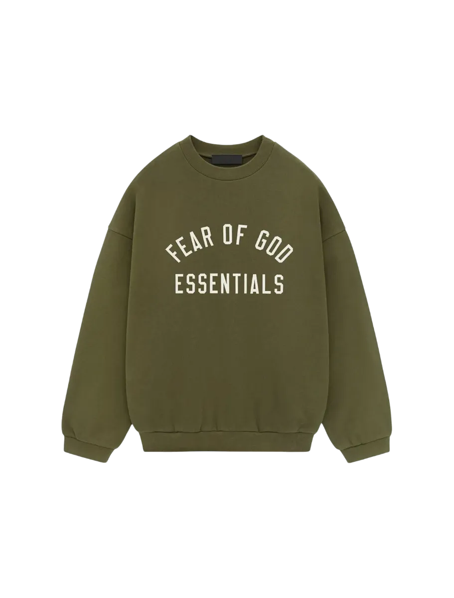 Fear of God Essentials Fleece Crewneck Military