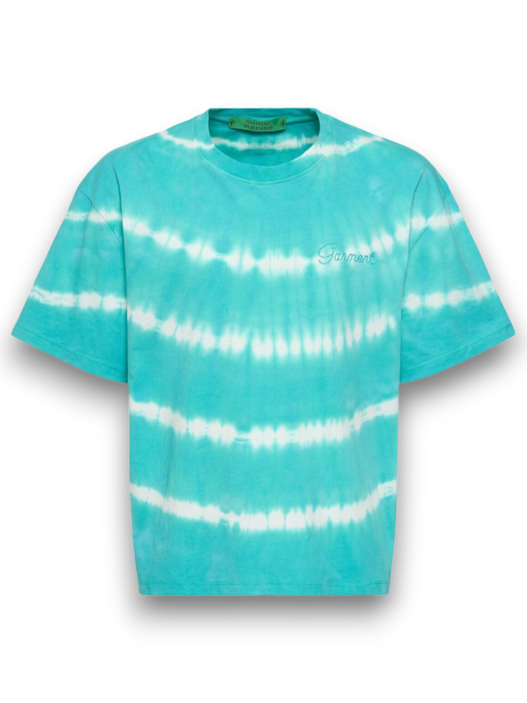 Garment Shibori Dyed Tee Viridian Green