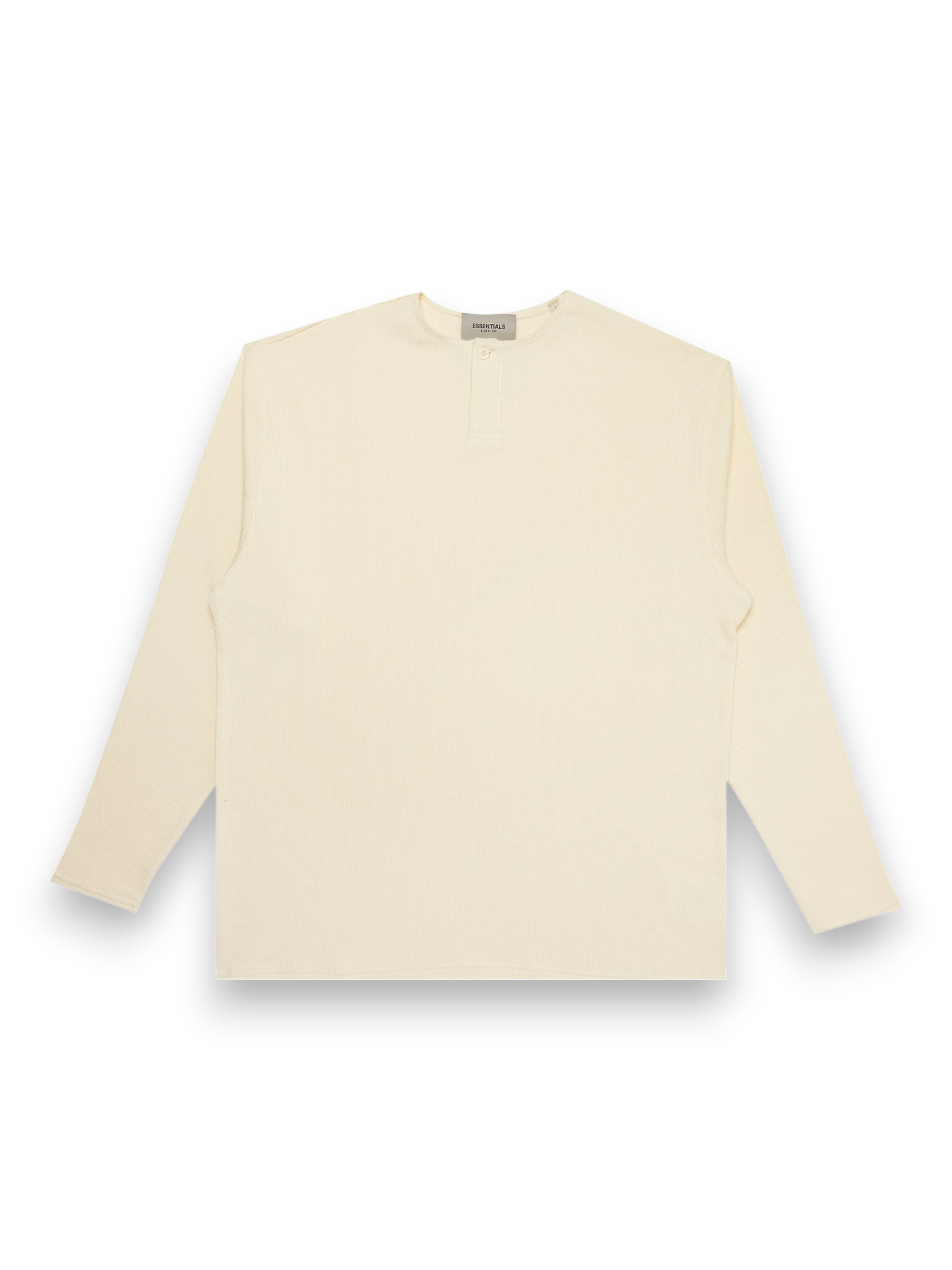 Fear of God Essentials Thermal Longsleeve Henley T-shirt Cream