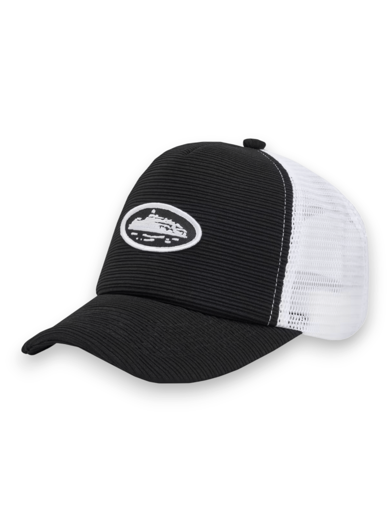 Corteiz Short Peak Trucker Black/White