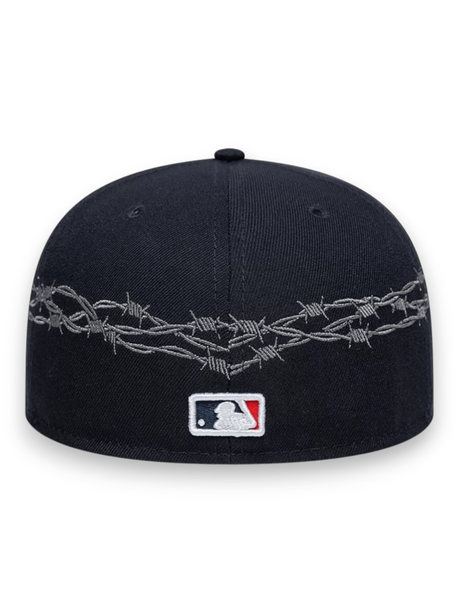 New Era Flat Brim 59FIFTY Icon New York Yankees MLB Navy Blue Fitted Cap