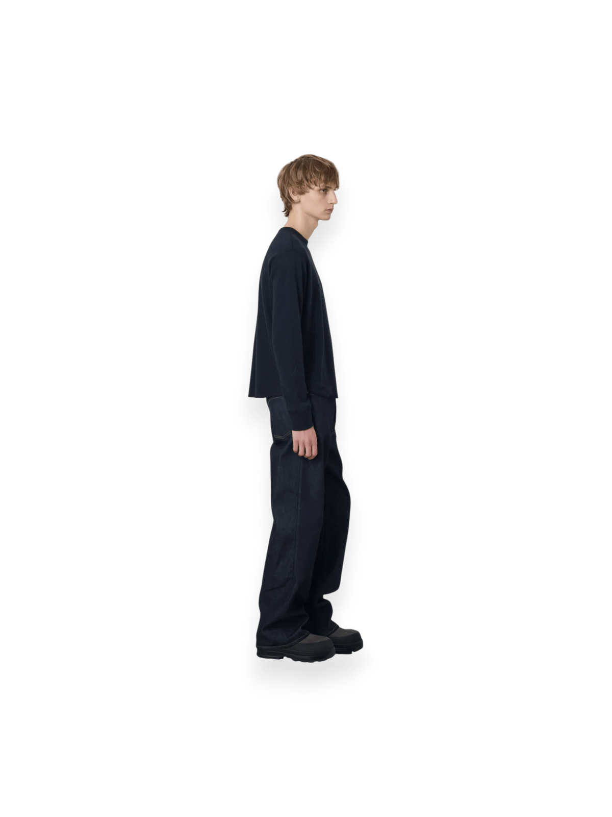 Sunflower Wool Waffle Tee LS Black