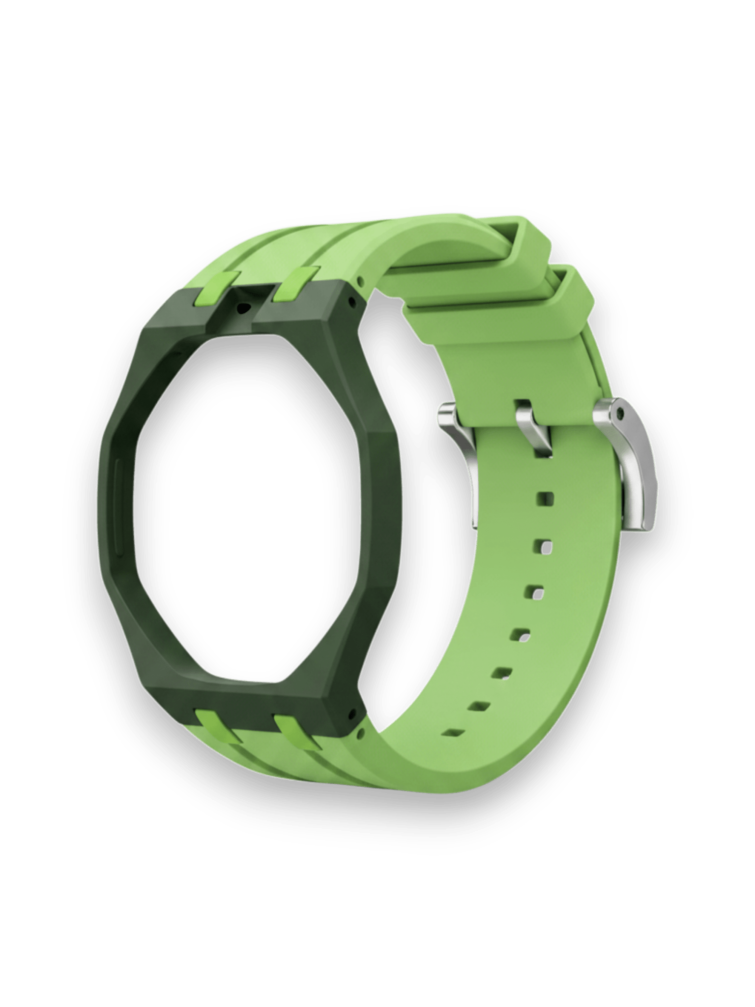 Ap Swatch Royal Pop Bioceramic And Silicone Strap Dark Green/Light Green