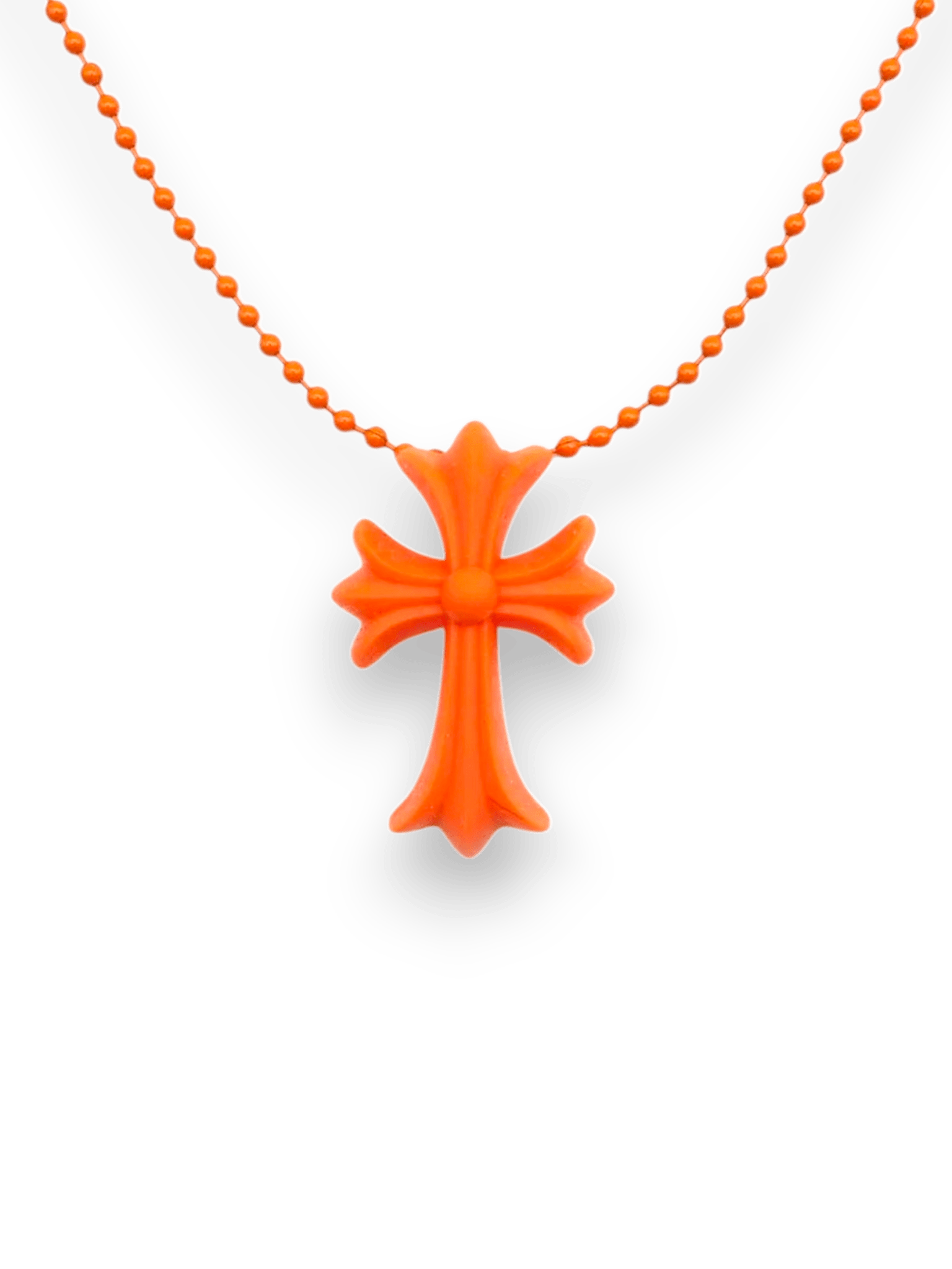 Chrome Hearts Orange Cross Ball Chain