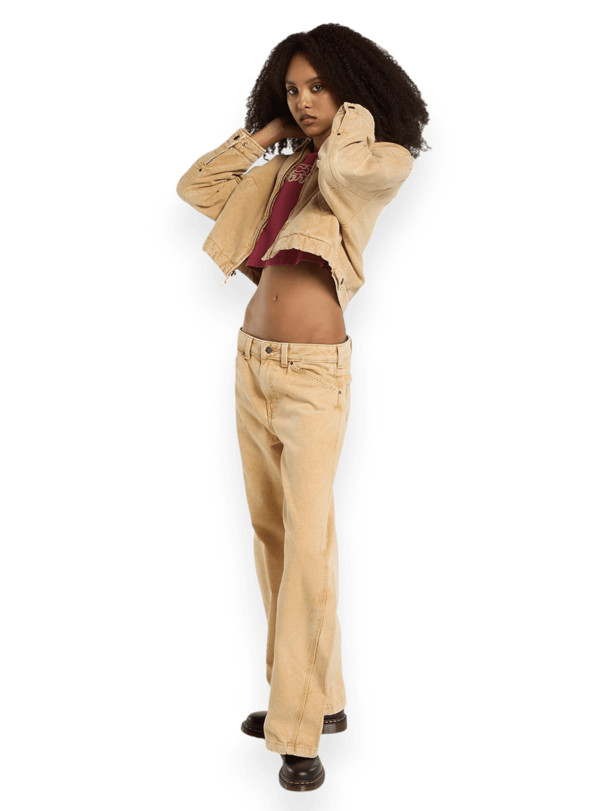 Dickies Imlay Low Waist Barrel Canvas Pant Beige