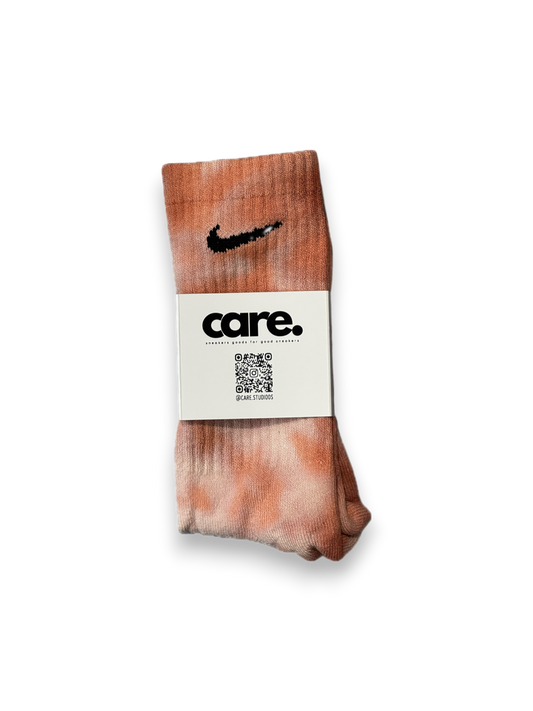 Nike Tie Dye Socks Peach by CARE STUDIOS