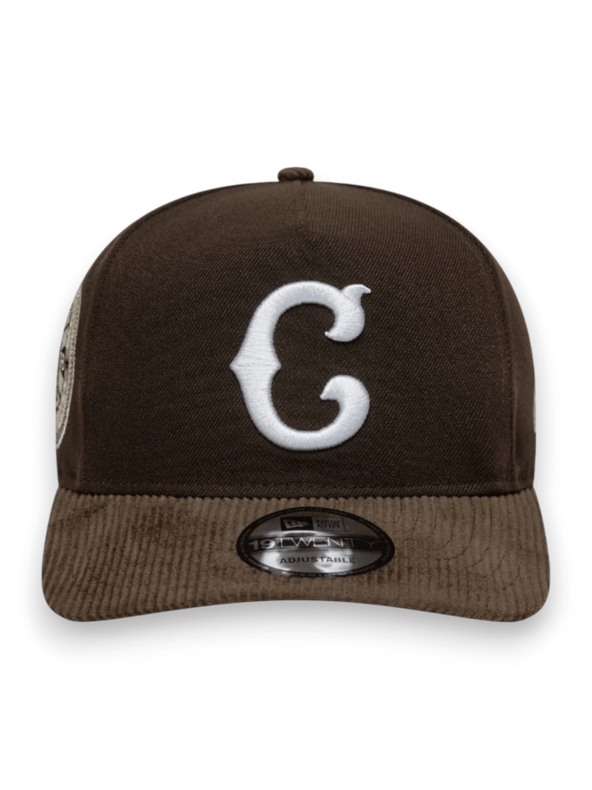 NEW ERA CHICAGO CUBS MLB COOPERSTOWN CORD DARK BROWN 19TWENTY ADJUSTABLE CAP