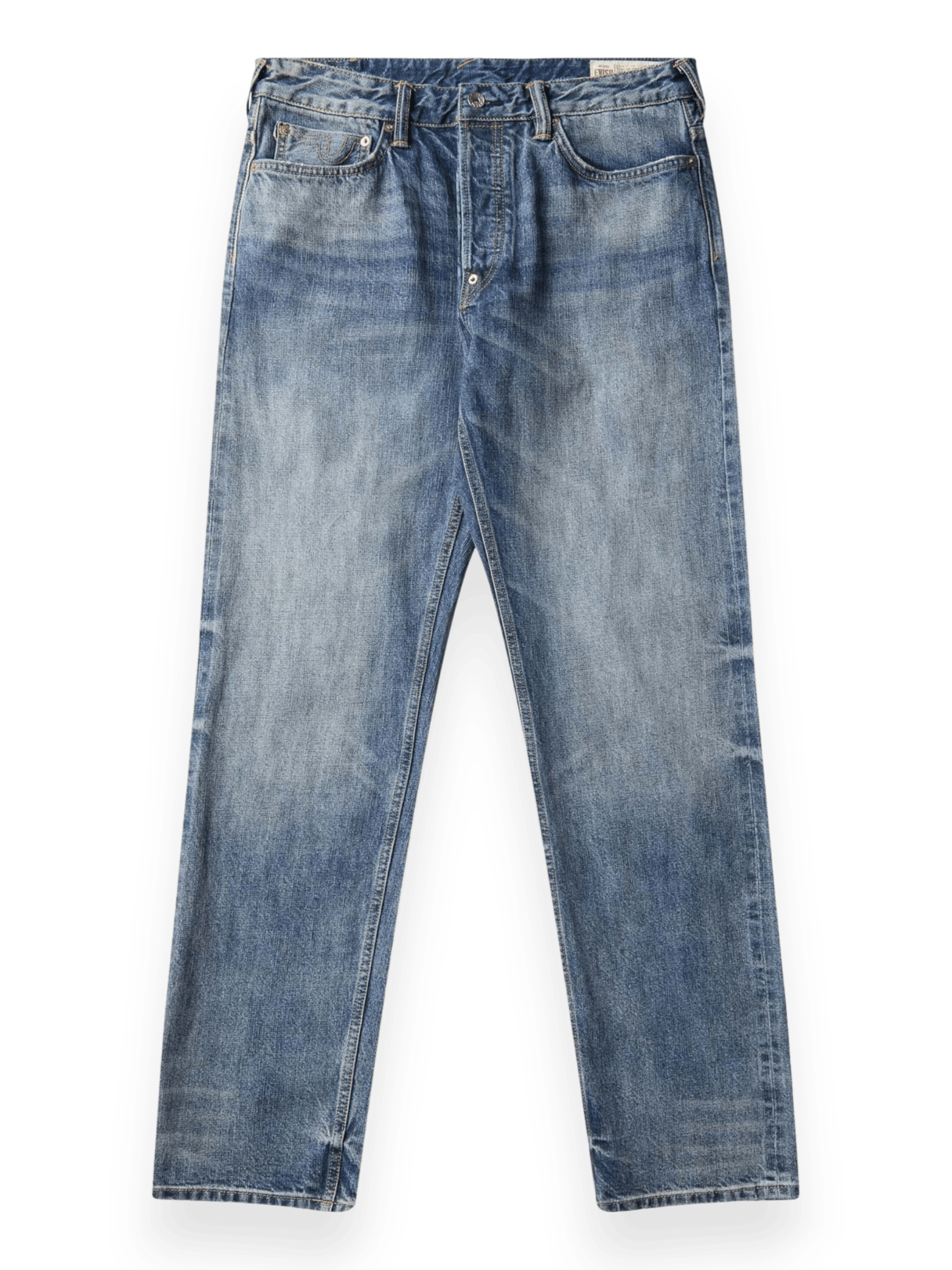 Evisu Multi-Pocket Patched Daicock Jeans Mid Tone Indigo