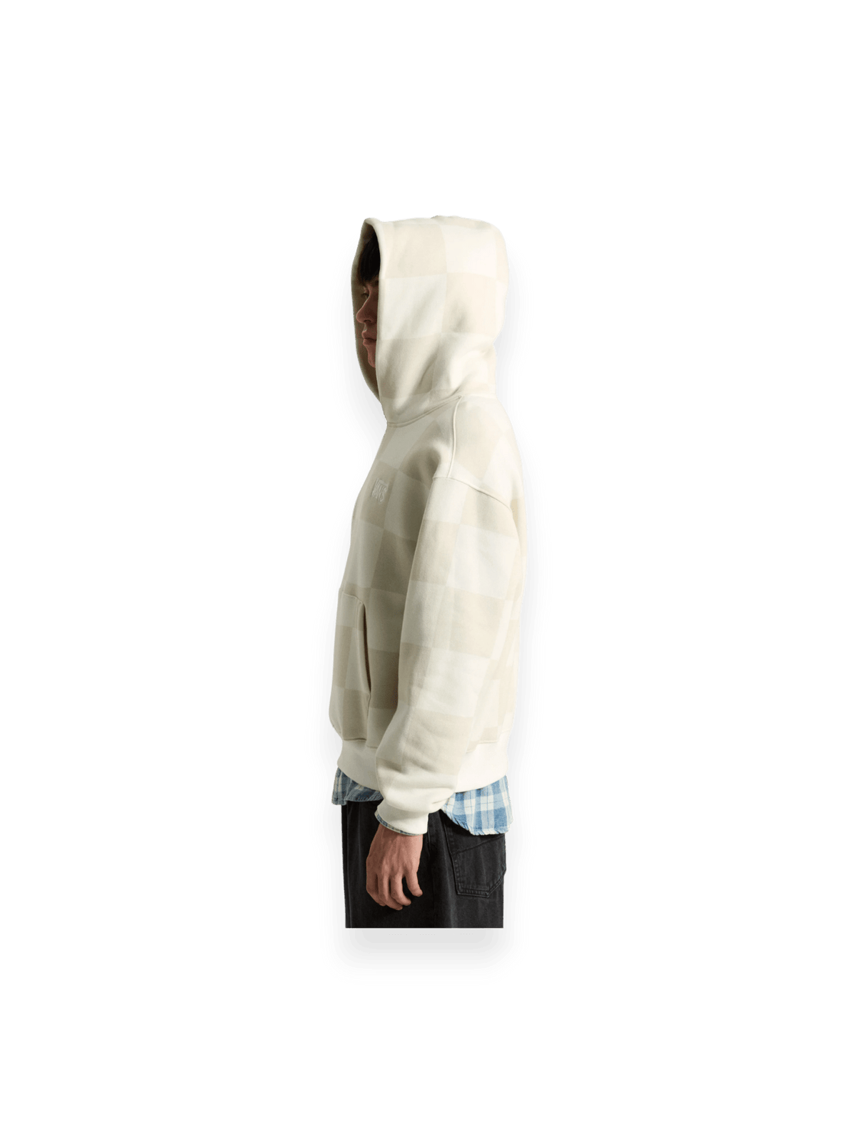 Vans Tonal Check Stretch Logo Pullover White\cream