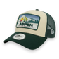 New Era Aspen Ski Patch Dark Green 9FORTY A-Frame Trucker Cap