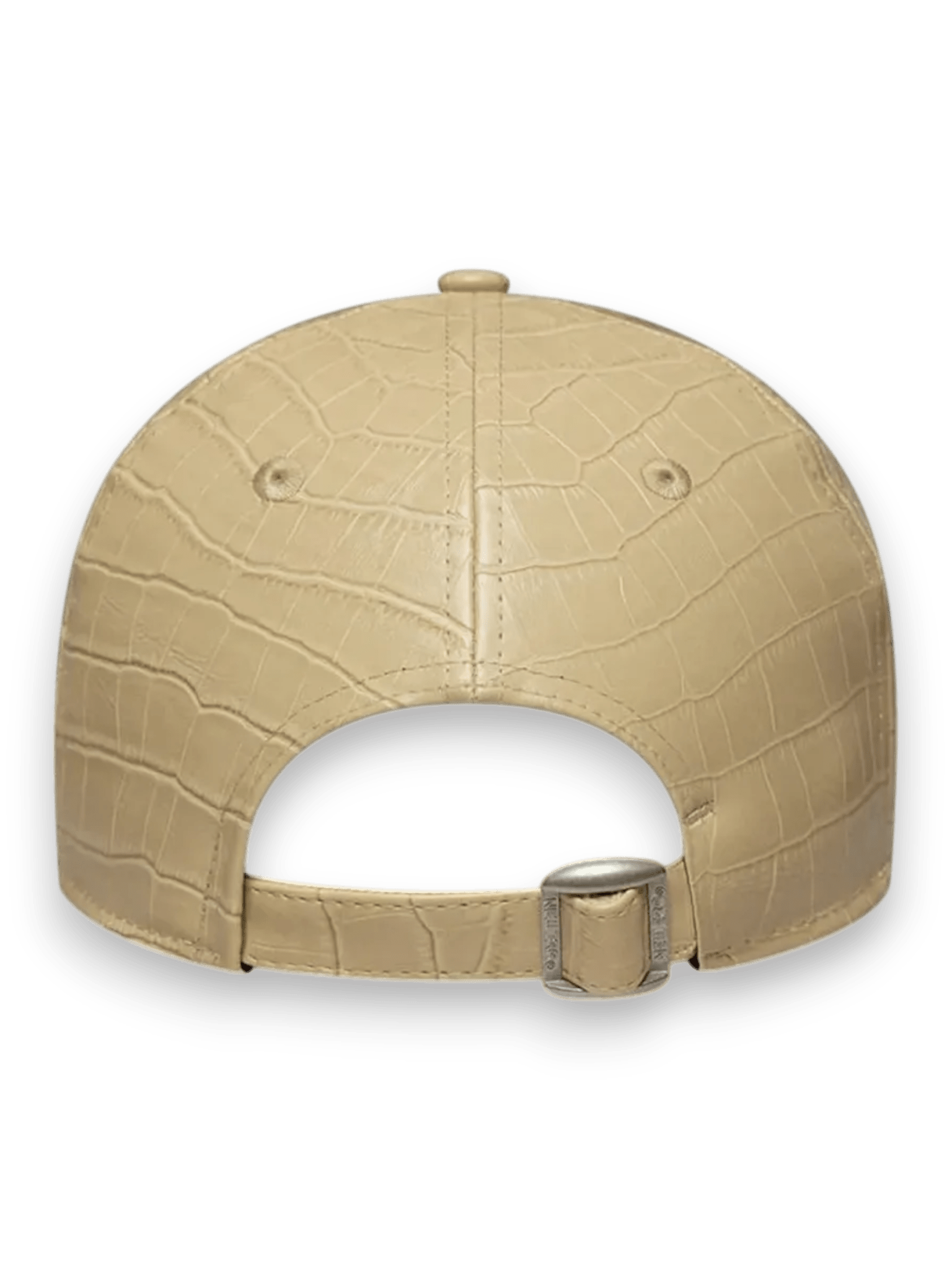 New Era Curved Brim Women 9FORTY PU Pattern New York Yankees MLB Beige croc print Adjustable Cap with Beige Logo