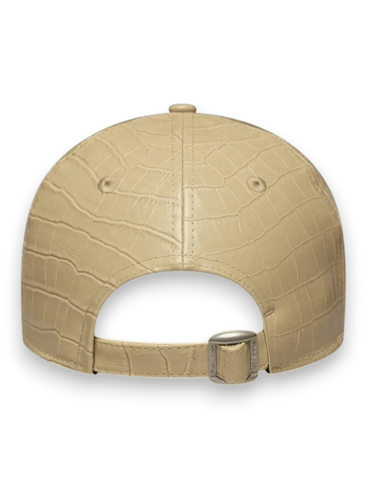 New Era Curved Brim Women 9FORTY PU Pattern New York Yankees MLB Beige croc print Adjustable Cap with Beige Logo