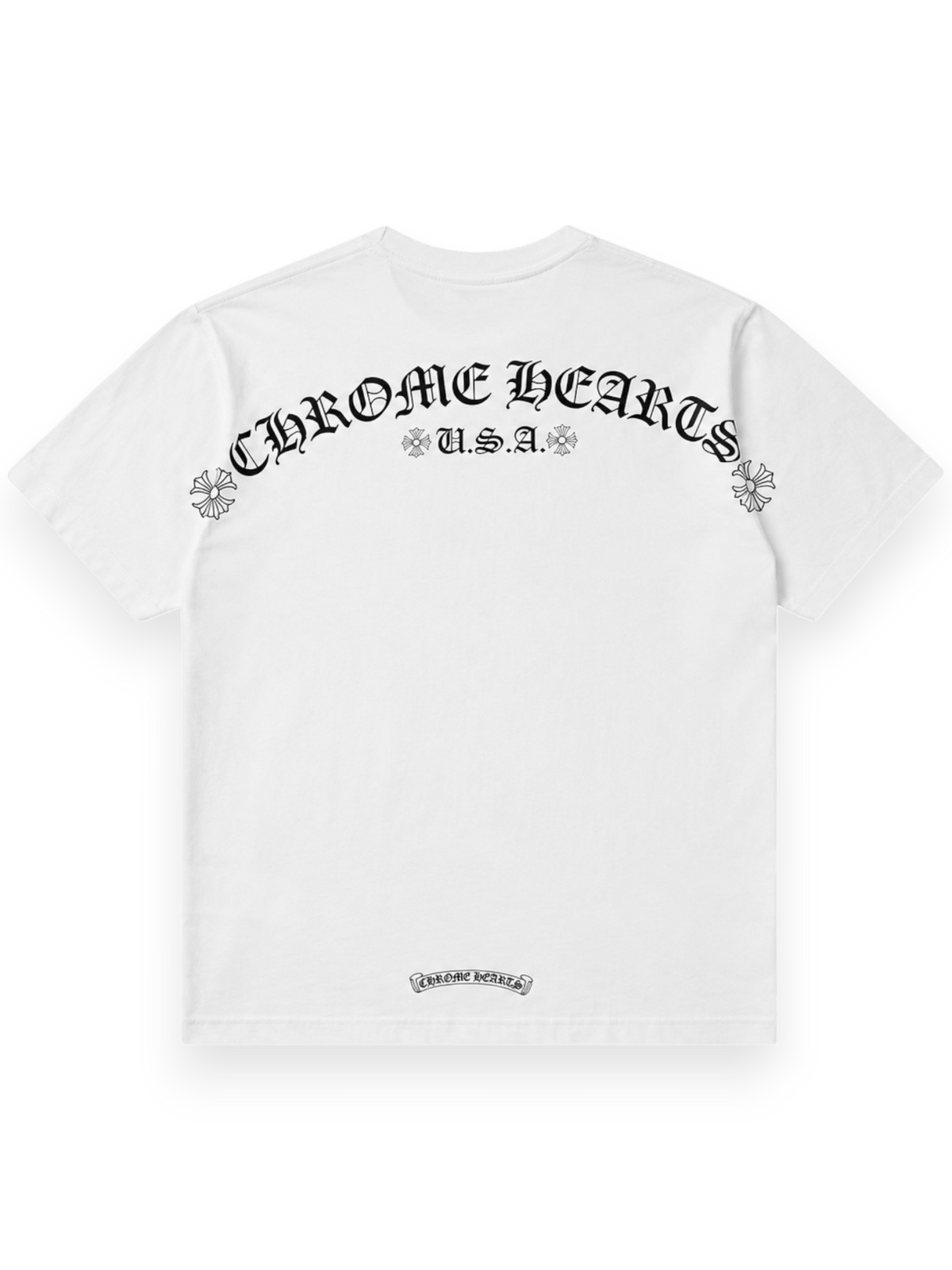 Chrome Hearts USA Script White Short Sleeve Tee