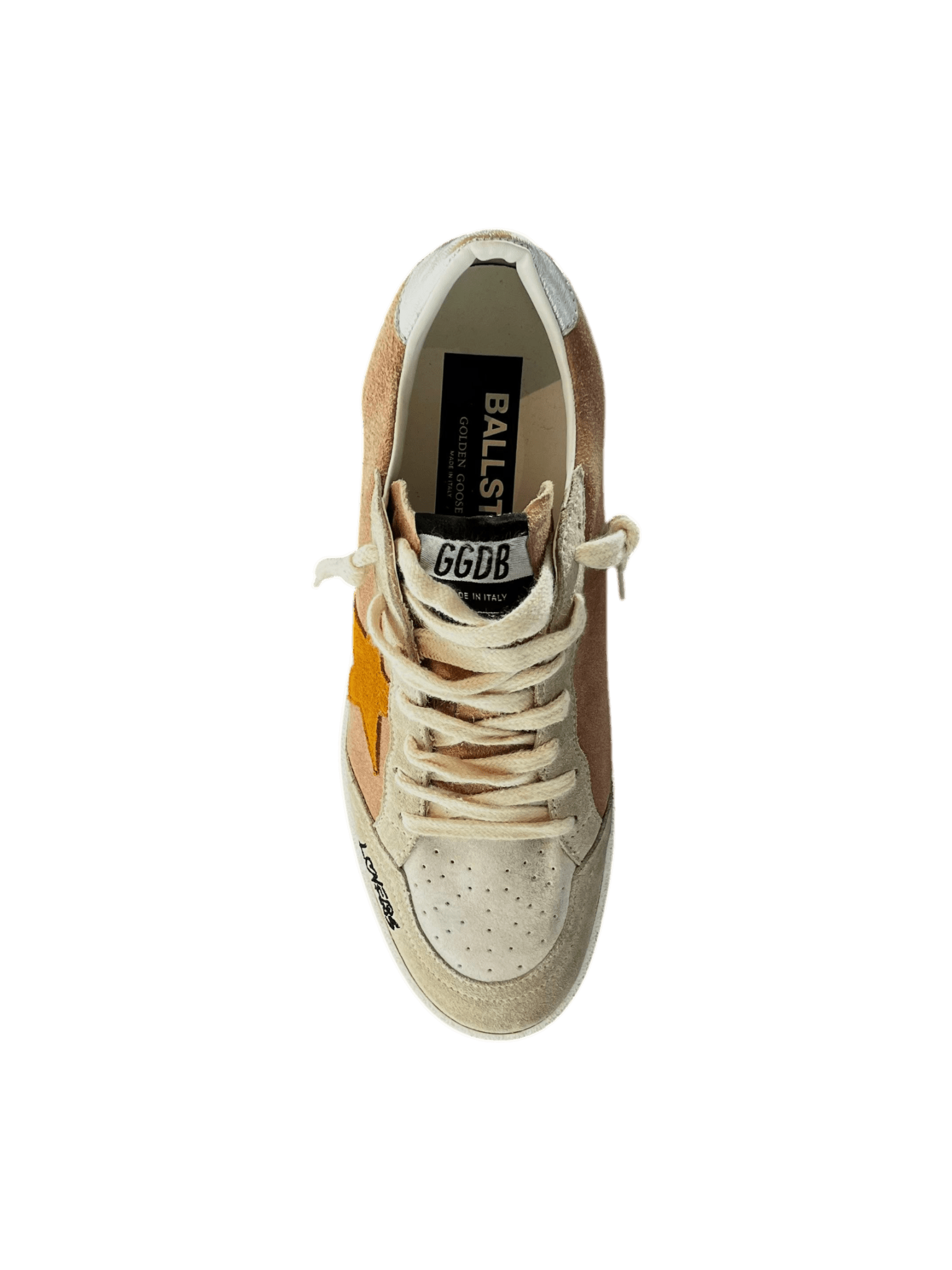 Golden Goose Ball-Star Suede Antique Pink/Grey/Silver Ochre Star