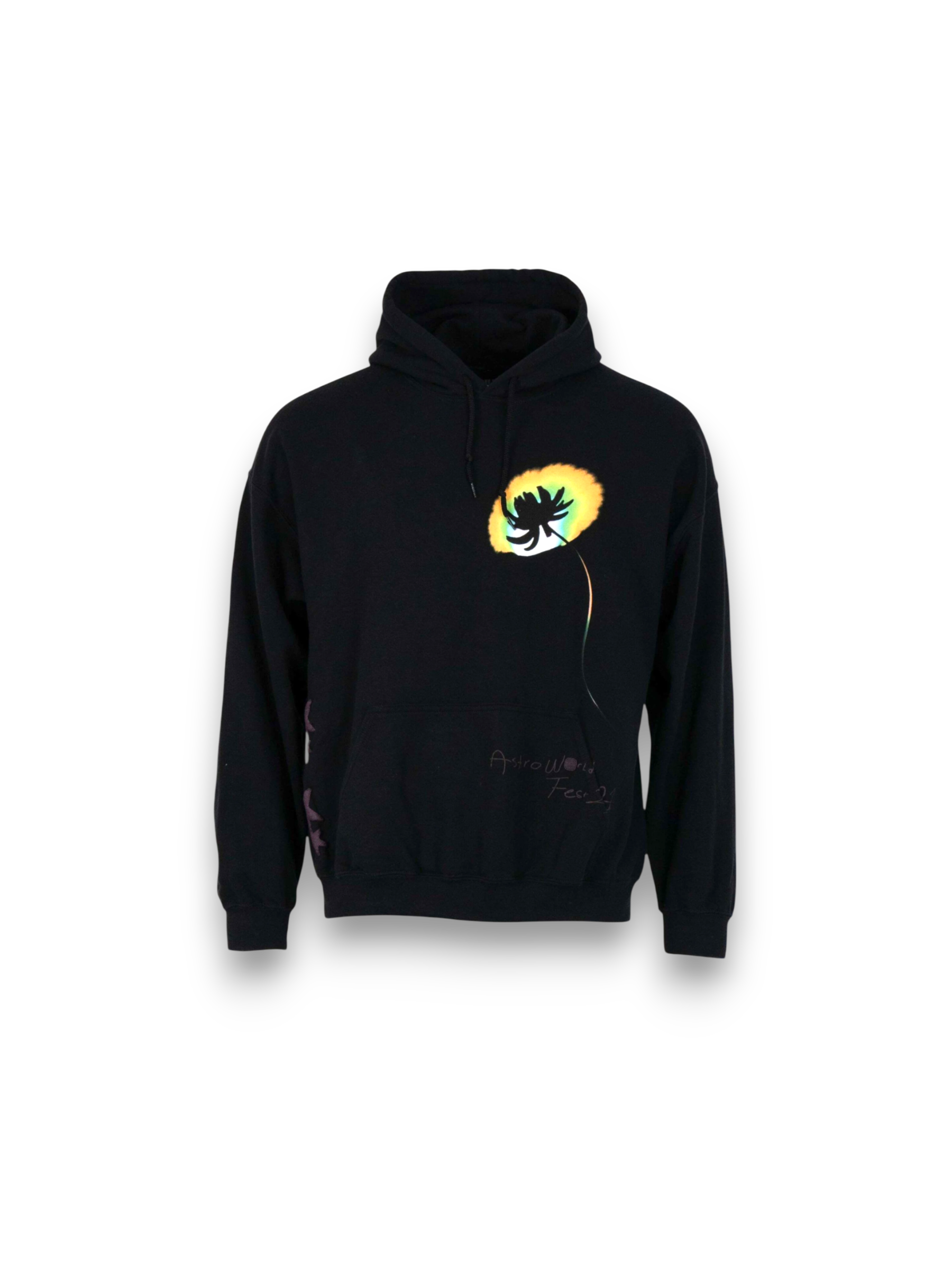 Travis Scott Astrofest Face Melt Hoodie Black