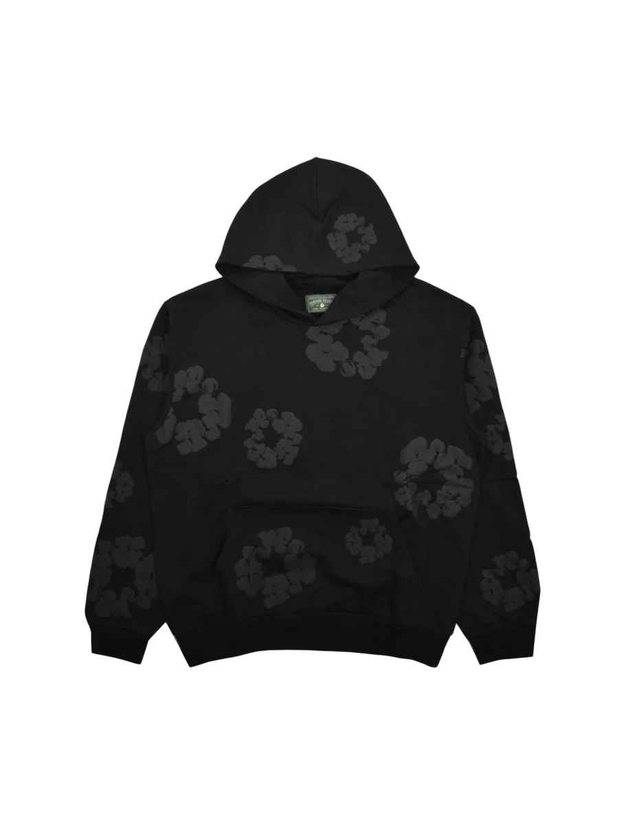 Denim Tears Cotton Wreath Hoodie Black Monochrome