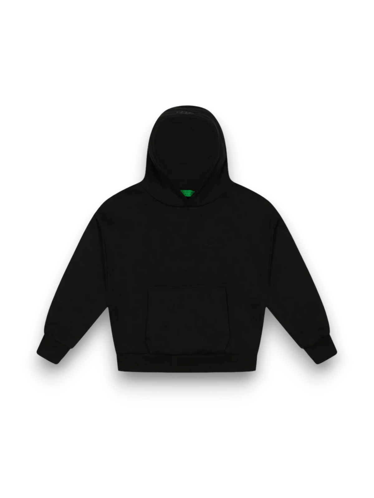 Garment Workshop Double Layer Embroidered Hoodie Chaos Black