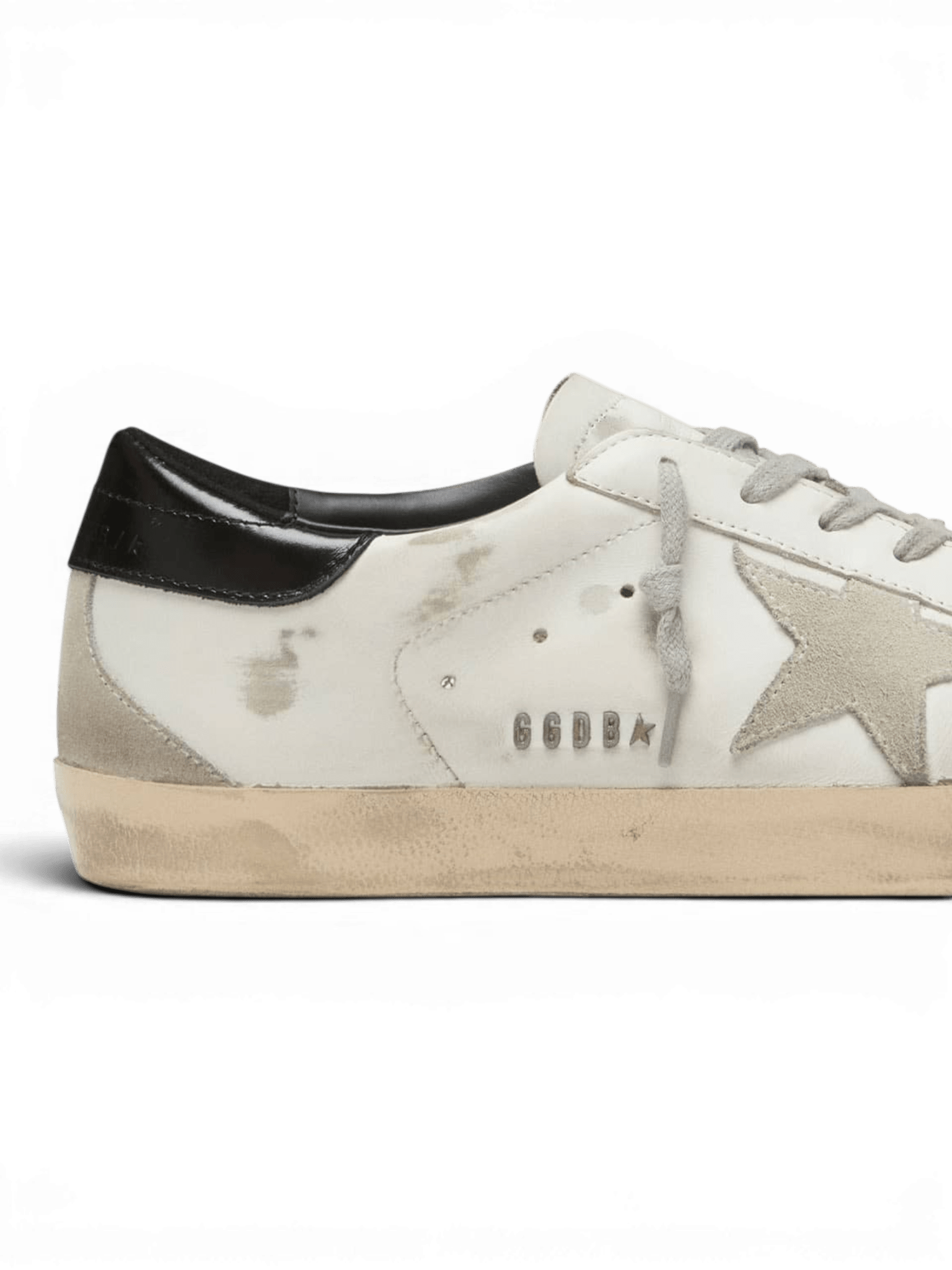 Golden Goose Super-Star Suede Star And Heel Black