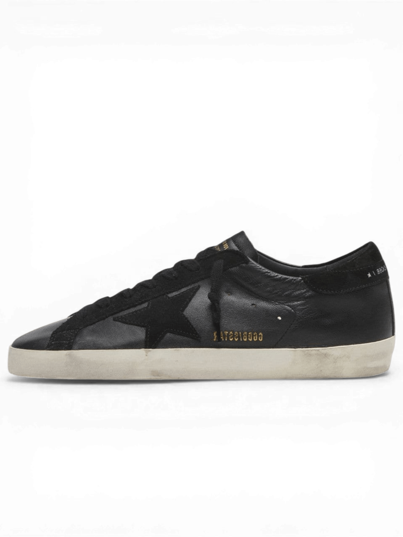 Golden Goose Super-Star Leather Black And Suede Star