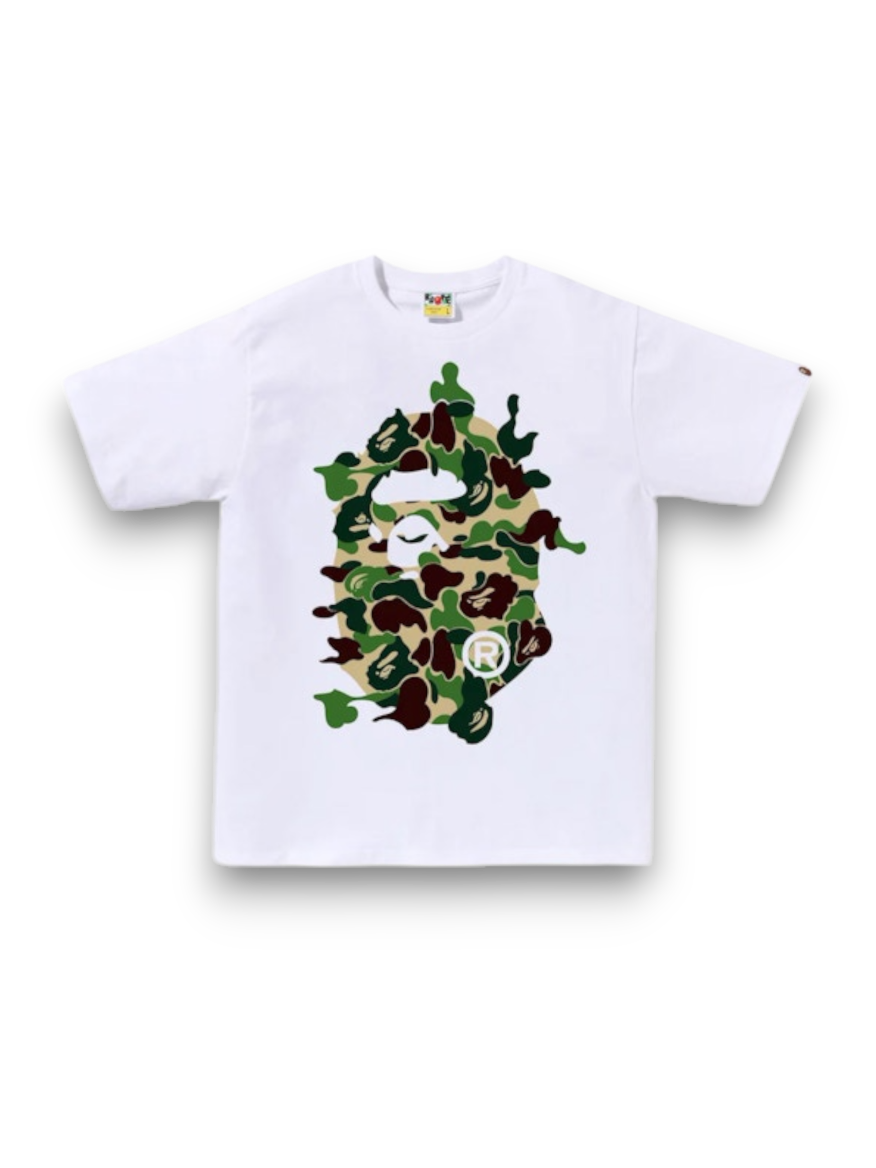 BAPE ABC Camo Rebuild Big Ape Head Tee White/Green