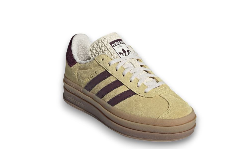 Adidas Gazelle Bold Almost Yellow Maroon