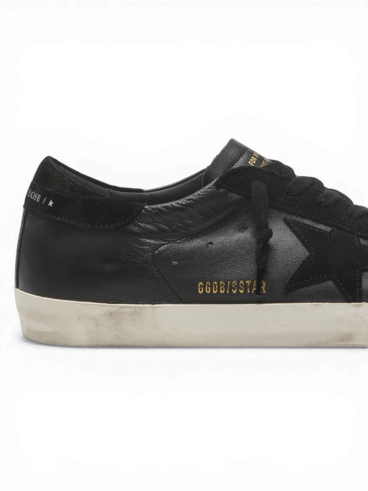 Golden Goose Super-Star Leather Black And Suede Star