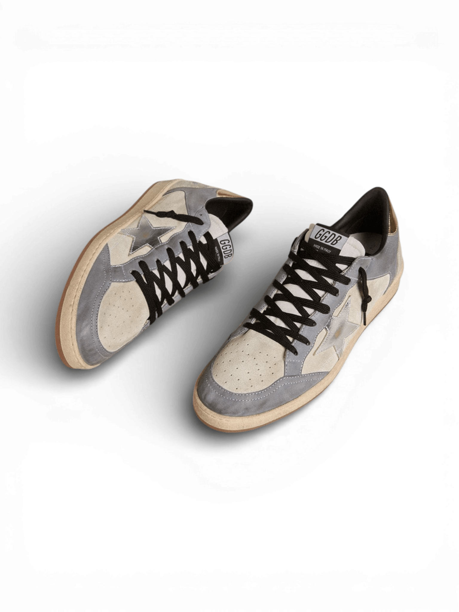 Golden Goose Ball-Star in Nabuk Laminated Star And Heel