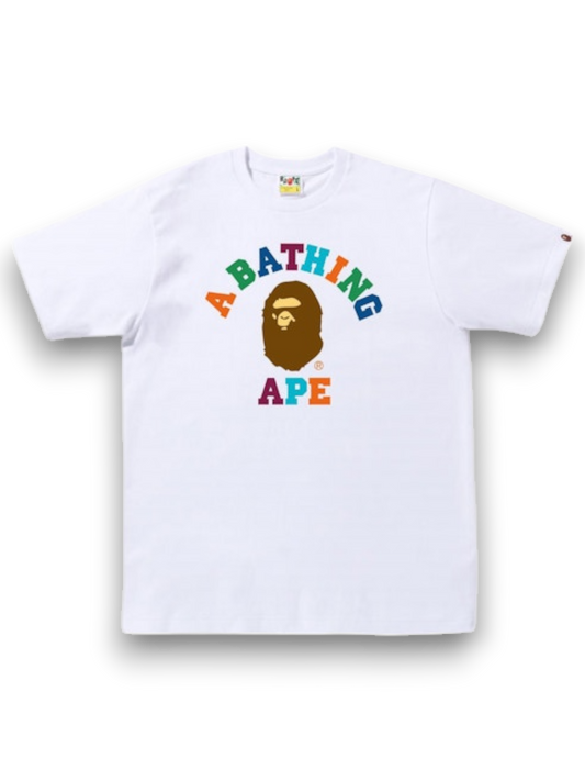 BAPE Colors College Tee (SS23) White Multi