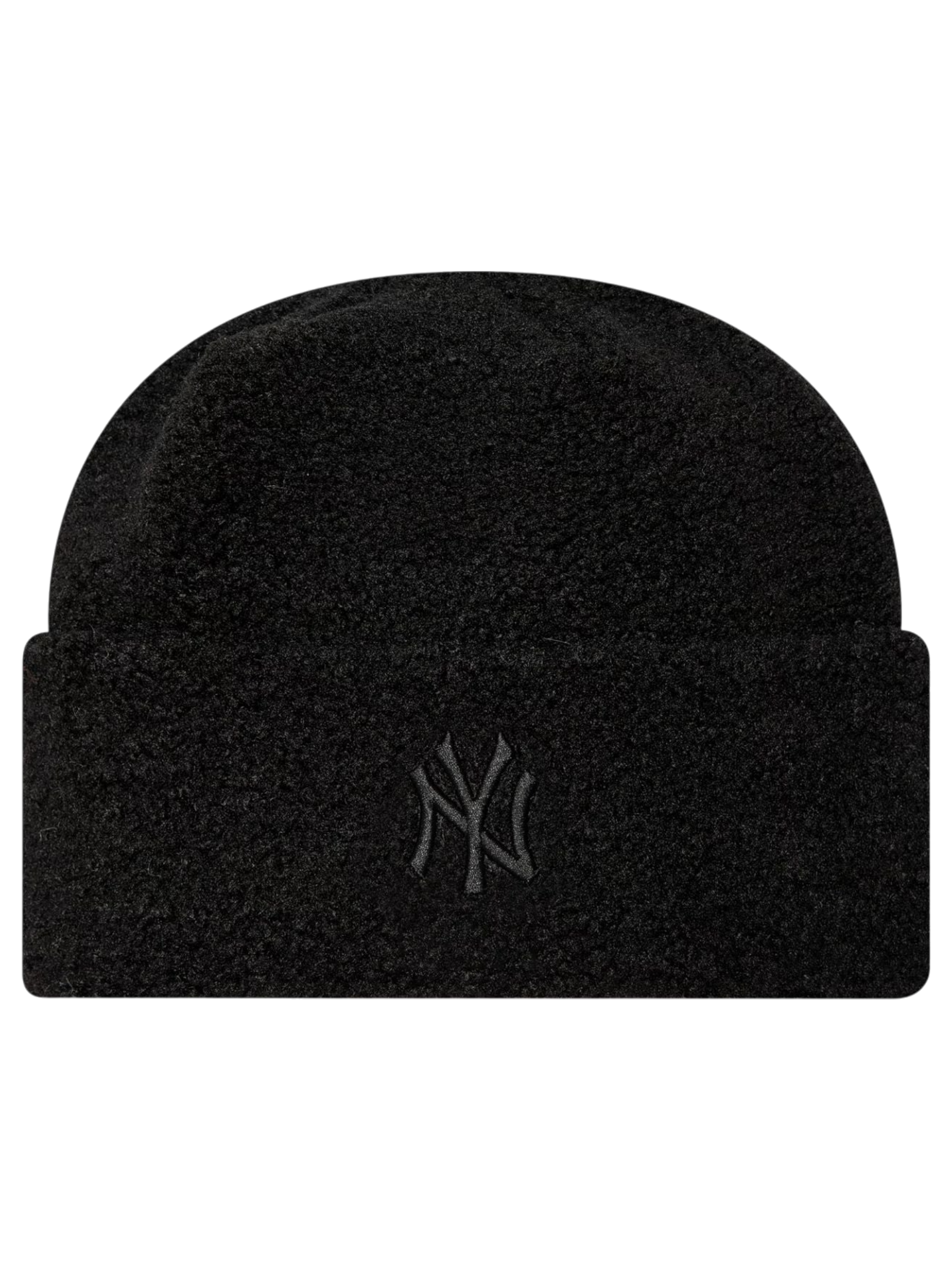 New Era New York Yankees Womens Borg Black Cuff Knit Beanie Hat