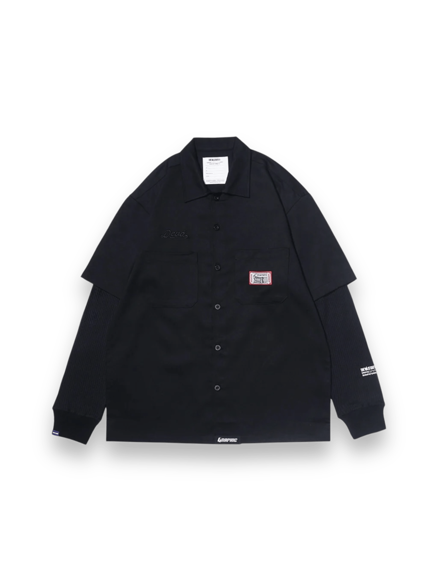 DEVÁ STATES Layered Workshirt Script
