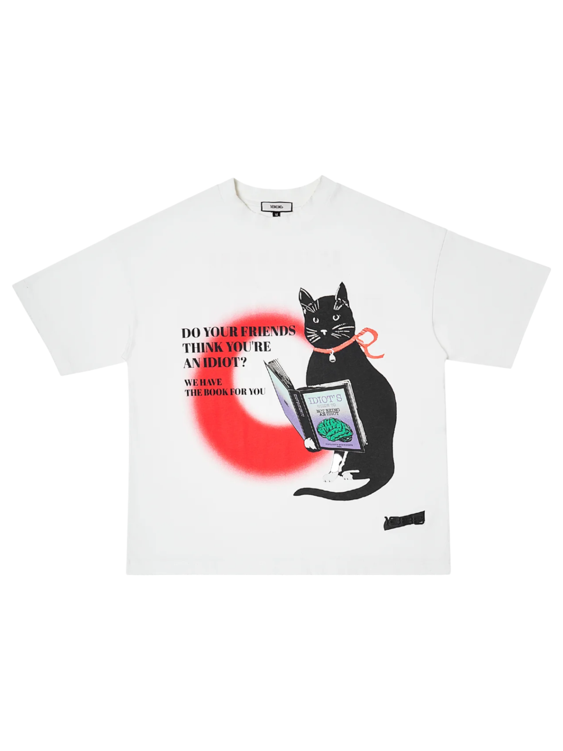 T-shirt 1886 humman billnoard-cat white