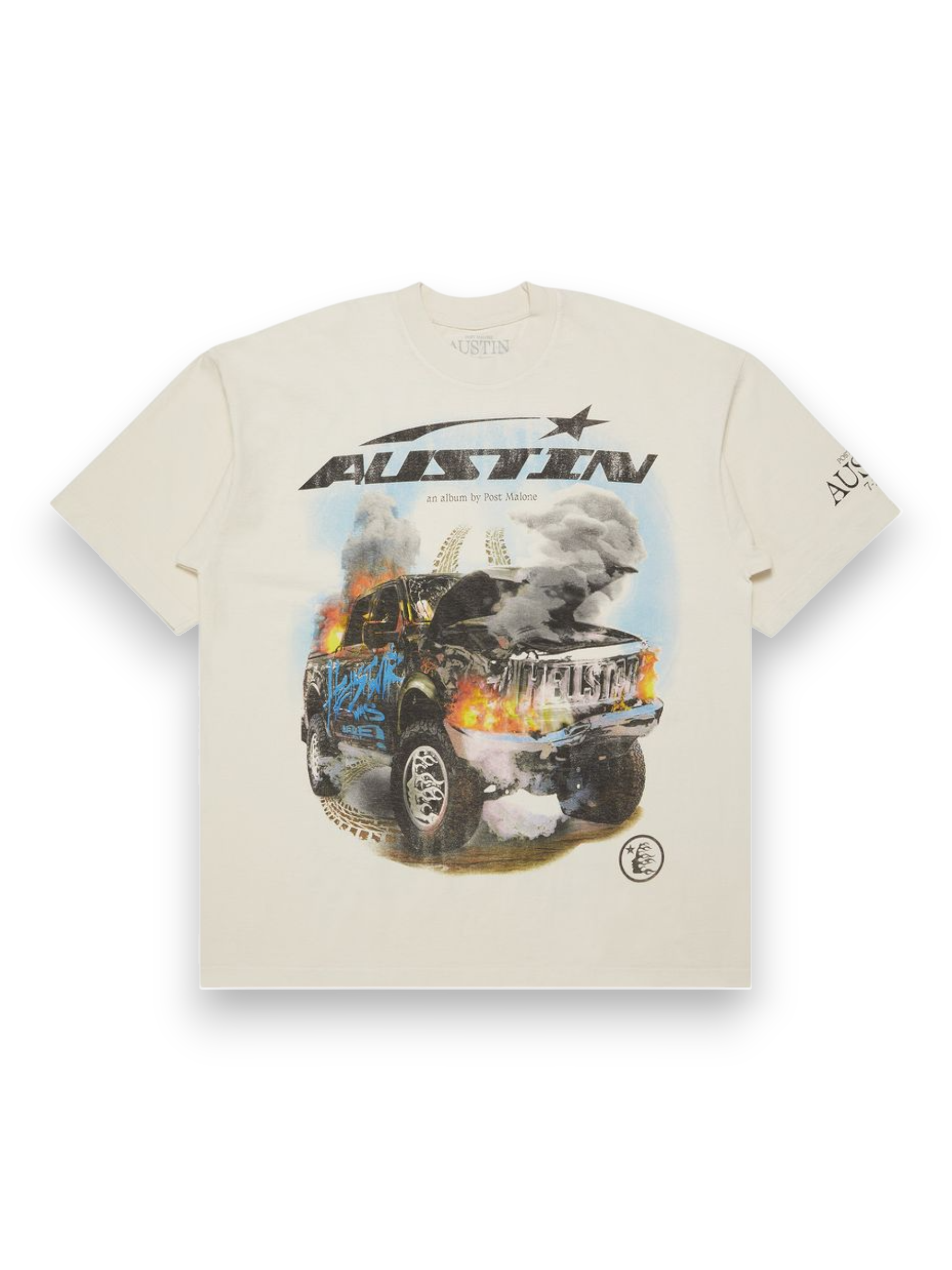 Hellstar x Post Malone Austin Tee Cream