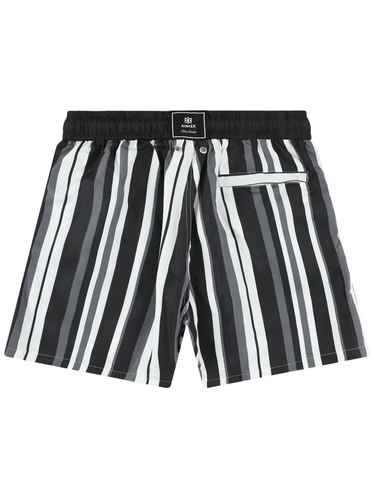AINKER – Stripe 829 Black Swimwear