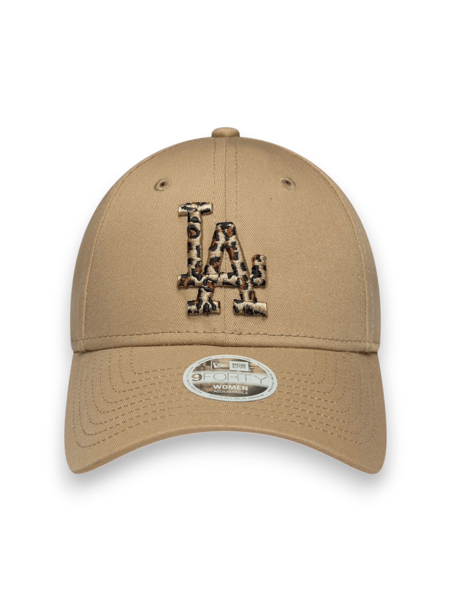 New Era 9FORTY LA Dodgers Womens MLB Animal Infill Light Beige Cap