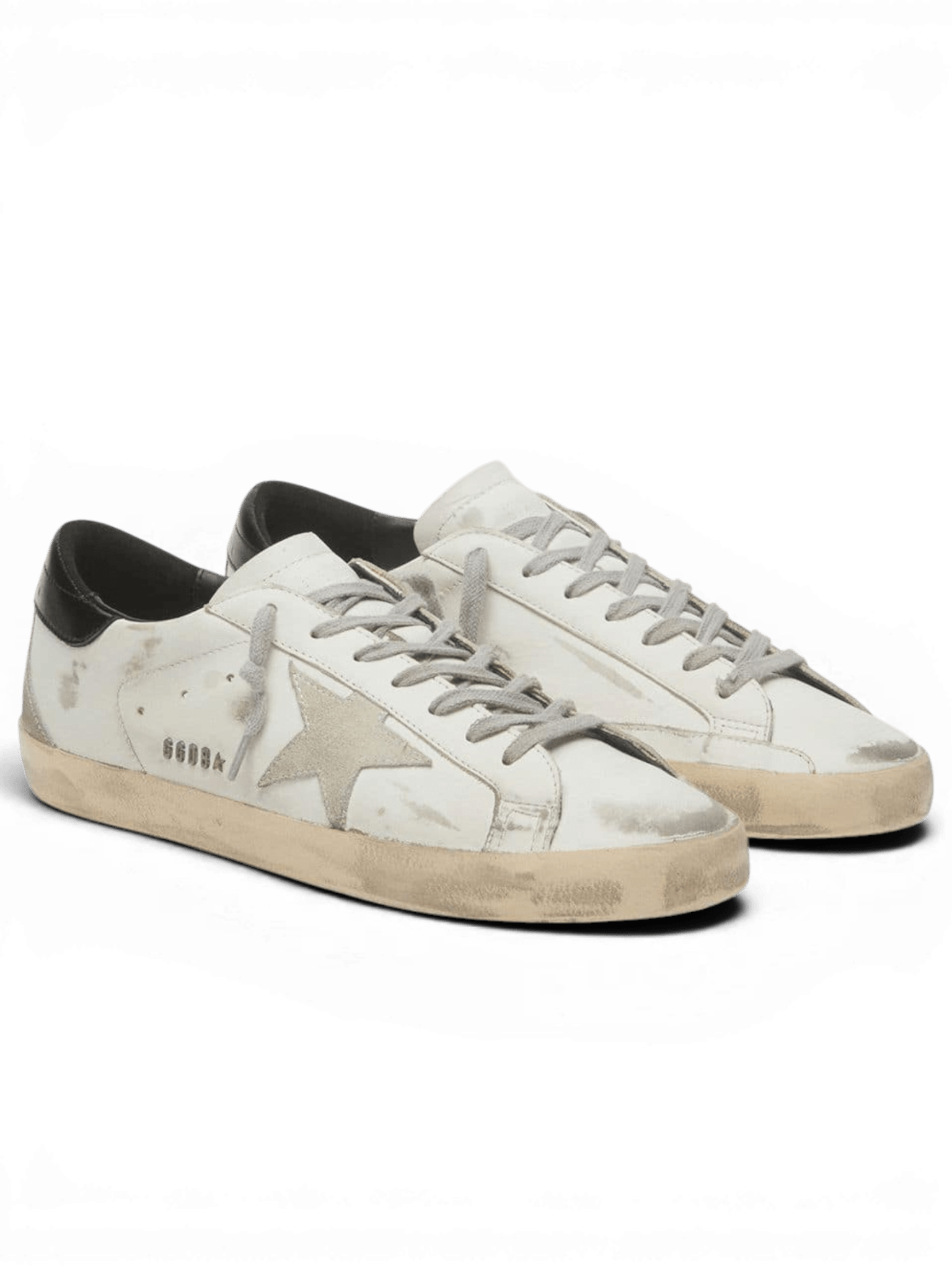 Golden Goose Super-Star Suede Star And Heel Black